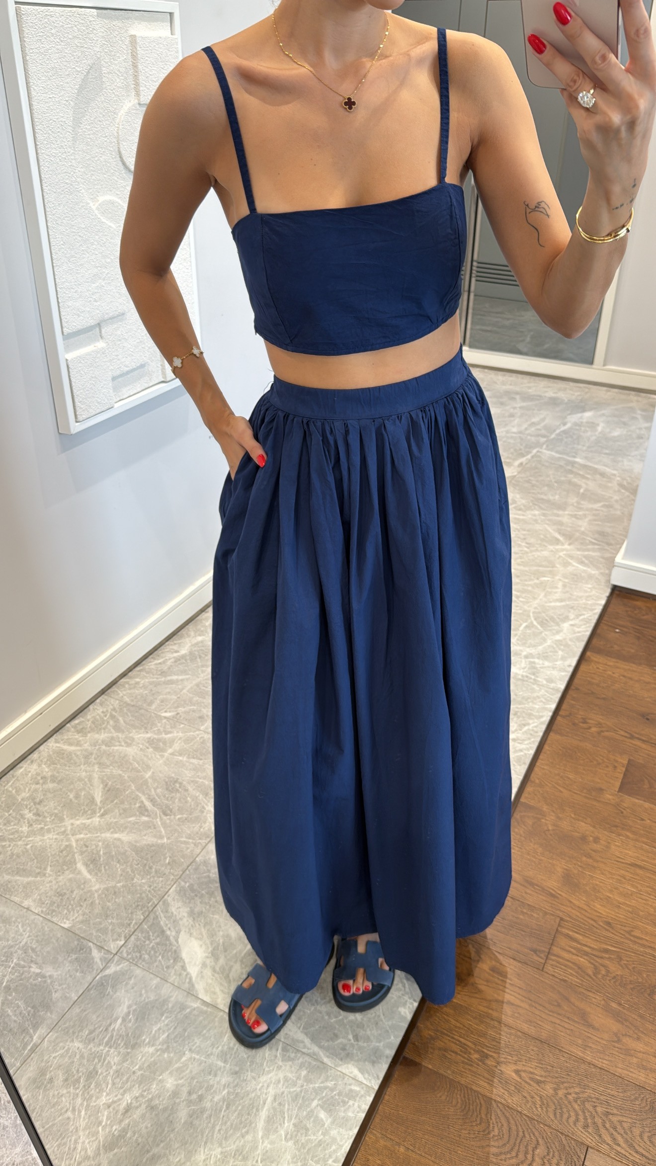 İNCE ASKILI CROP ETEK TAKIM
