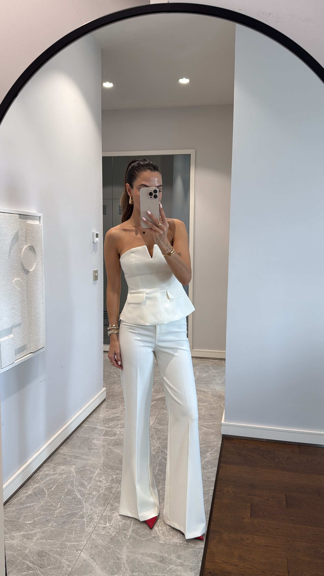 STRAPLEZ PEPLUM TAKIM