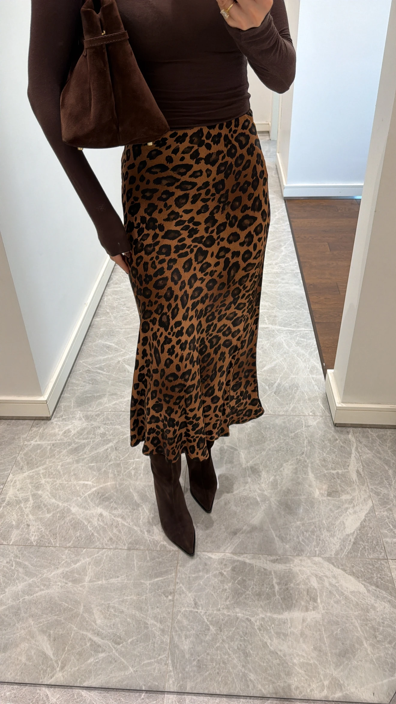 LEOPAR DESEN SATEN ETEK