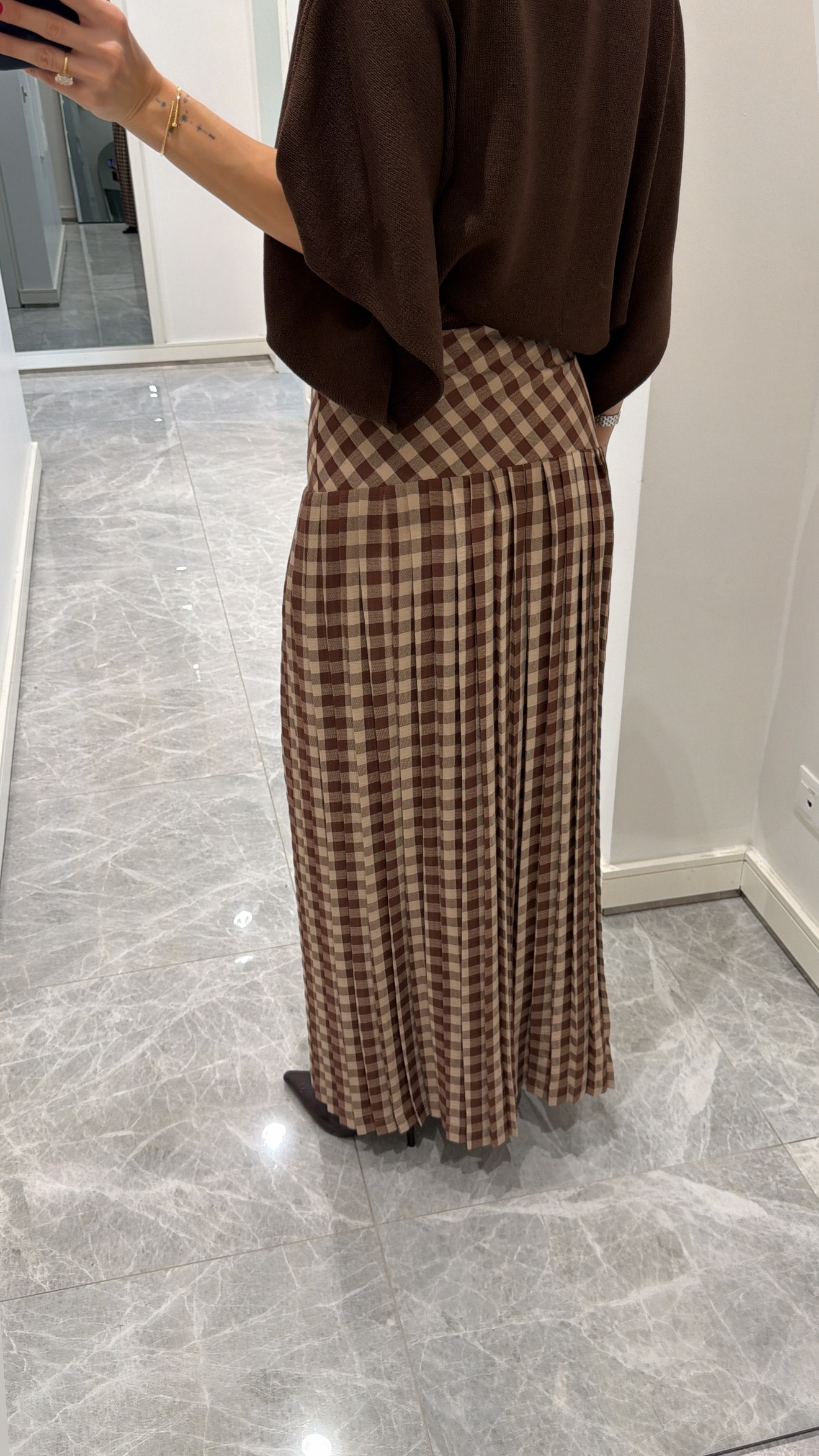 EKOSE DESEN KAHVE ETEK