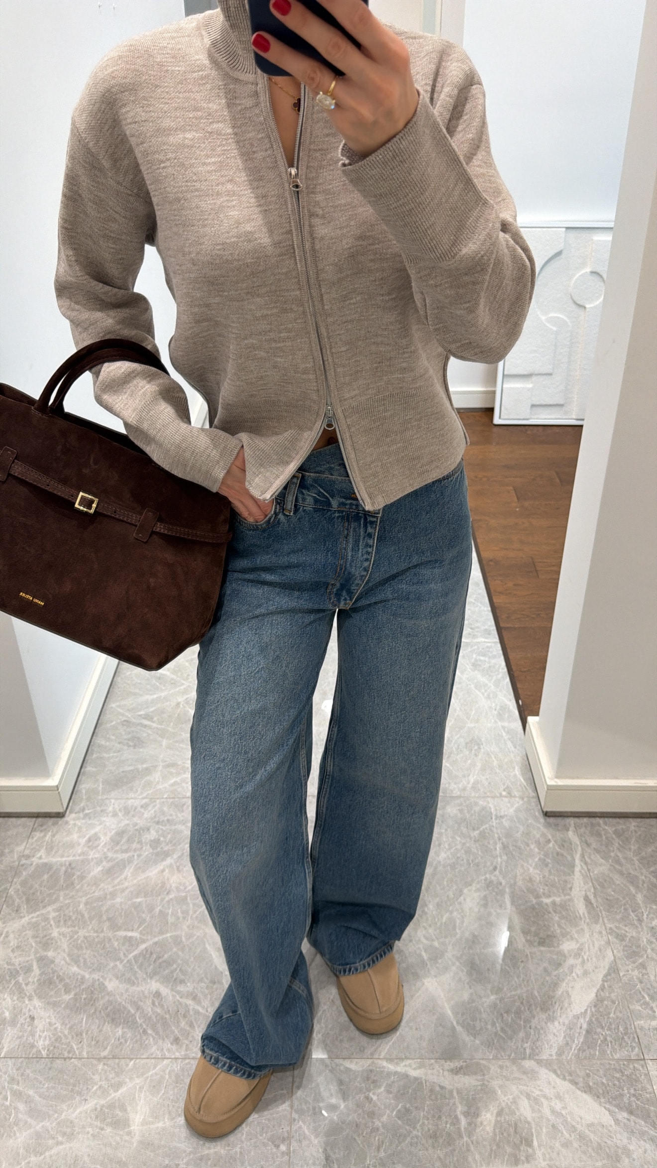 YÜKSEK BEL ÇAPRAZ KESİM JEAN