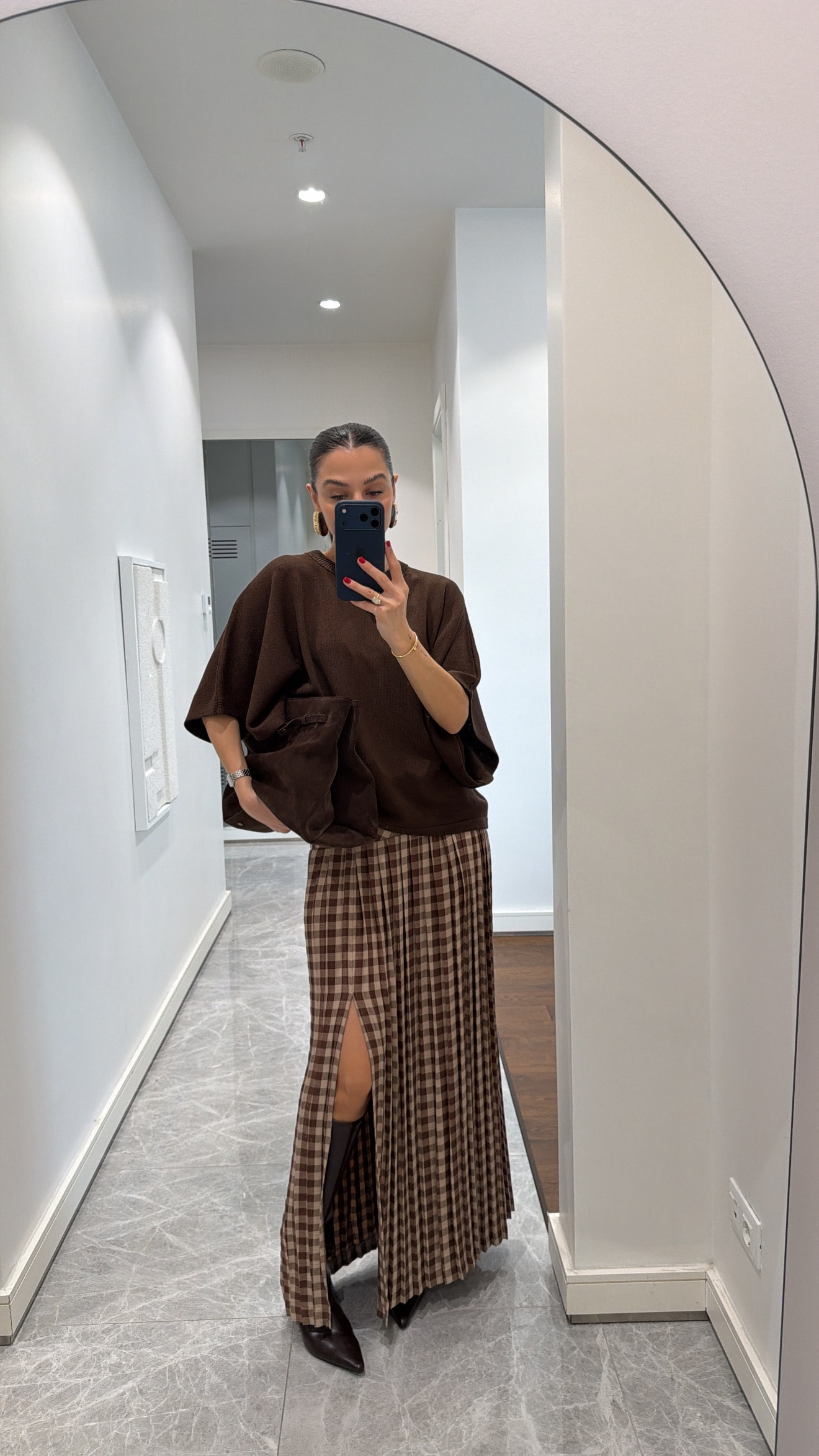 EKOSE DESEN KAHVE ETEK