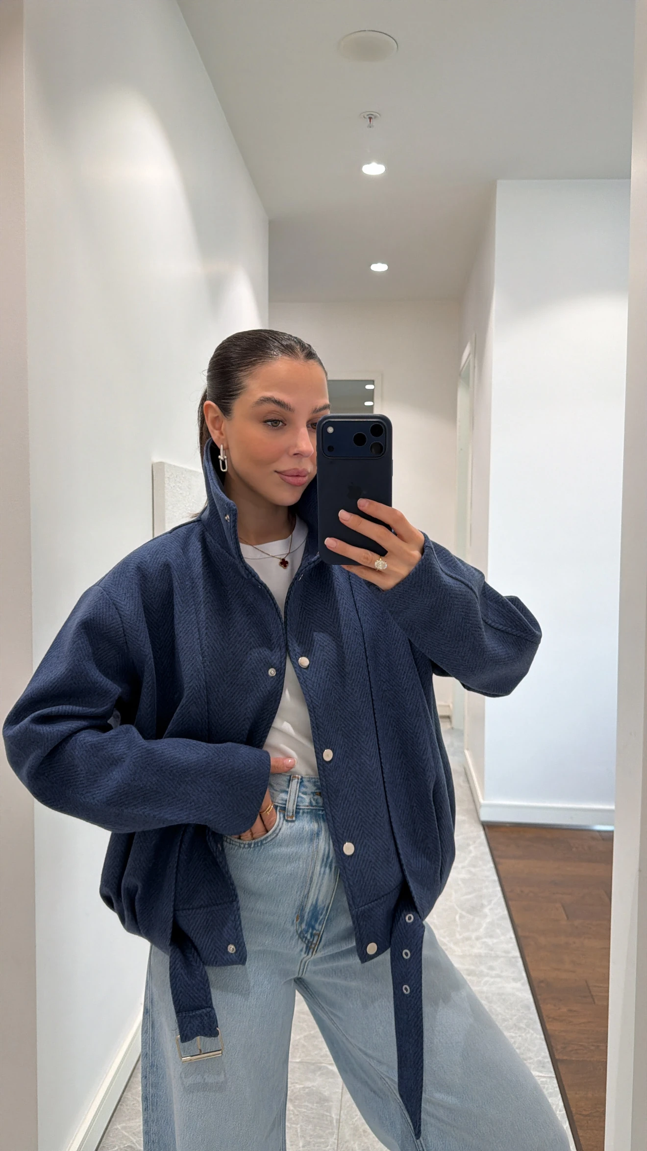 BALIKSIRTI DESEN KAŞE CEKET 