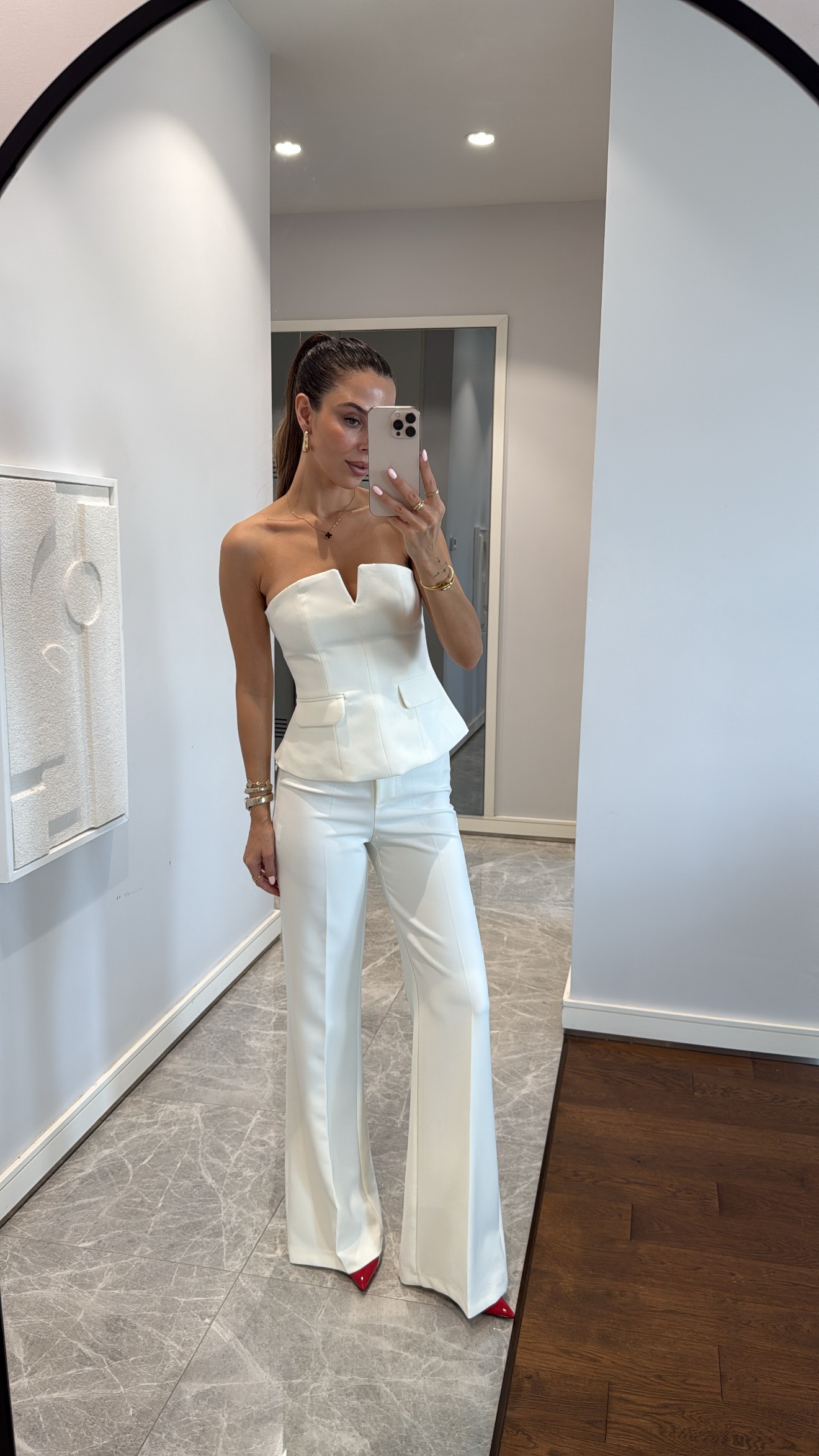 STRAPLEZ PEPLUM TAKIM