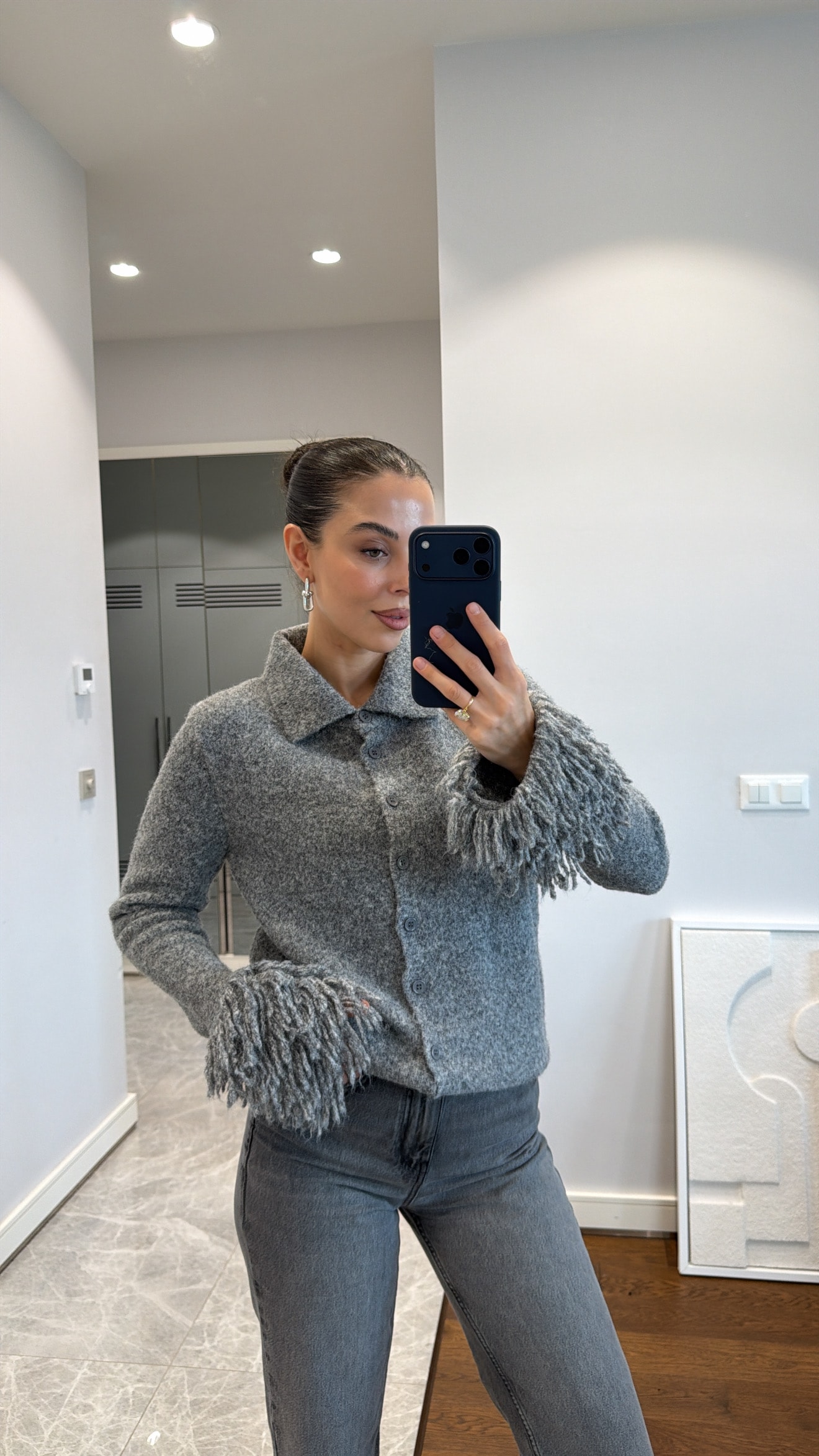 POLO YAKA KOLU PÜSKÜLLÜ TRİKO HIRKA