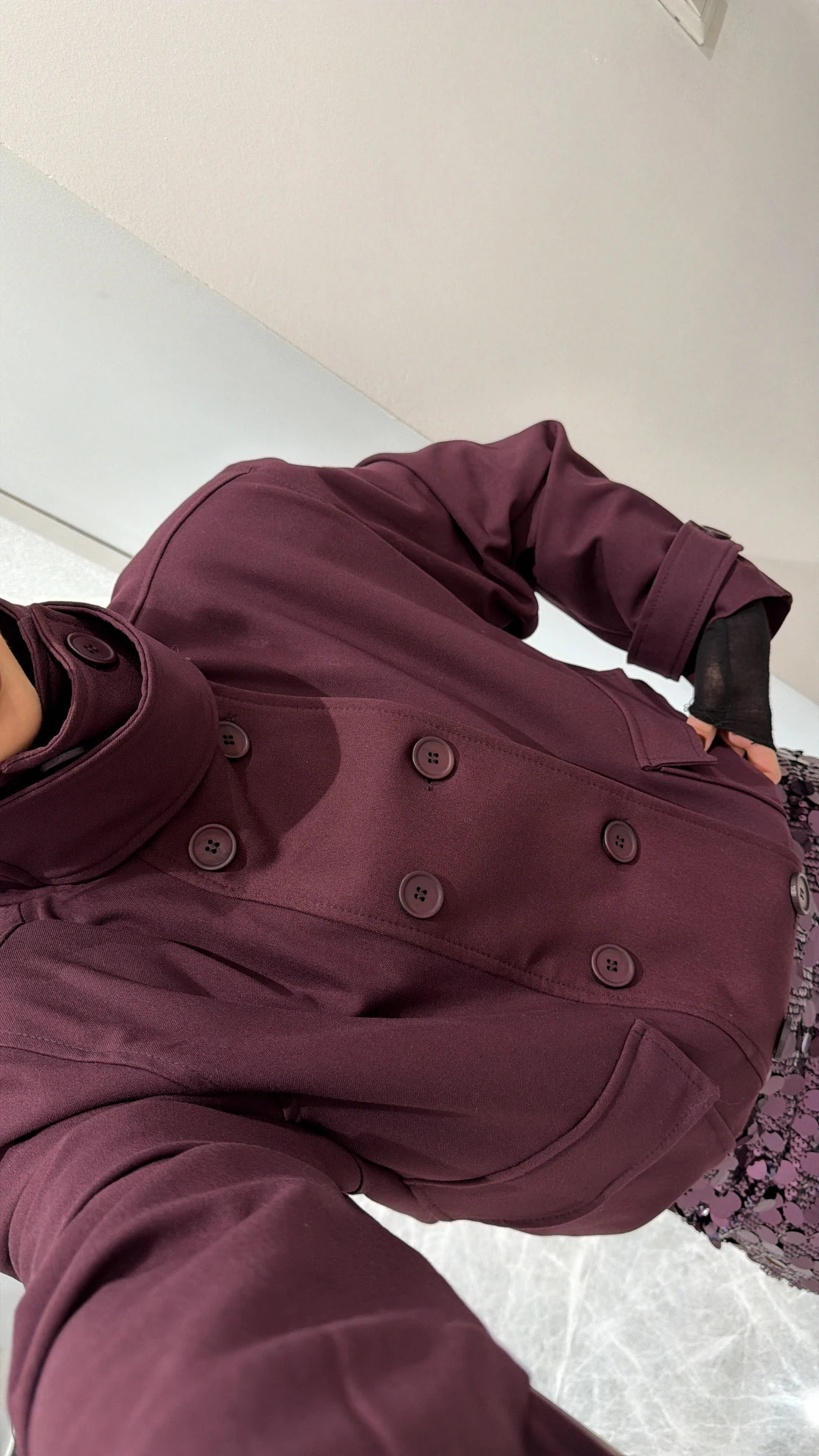 MÜRDÜM DİK YAKA VATKALI CEKET 