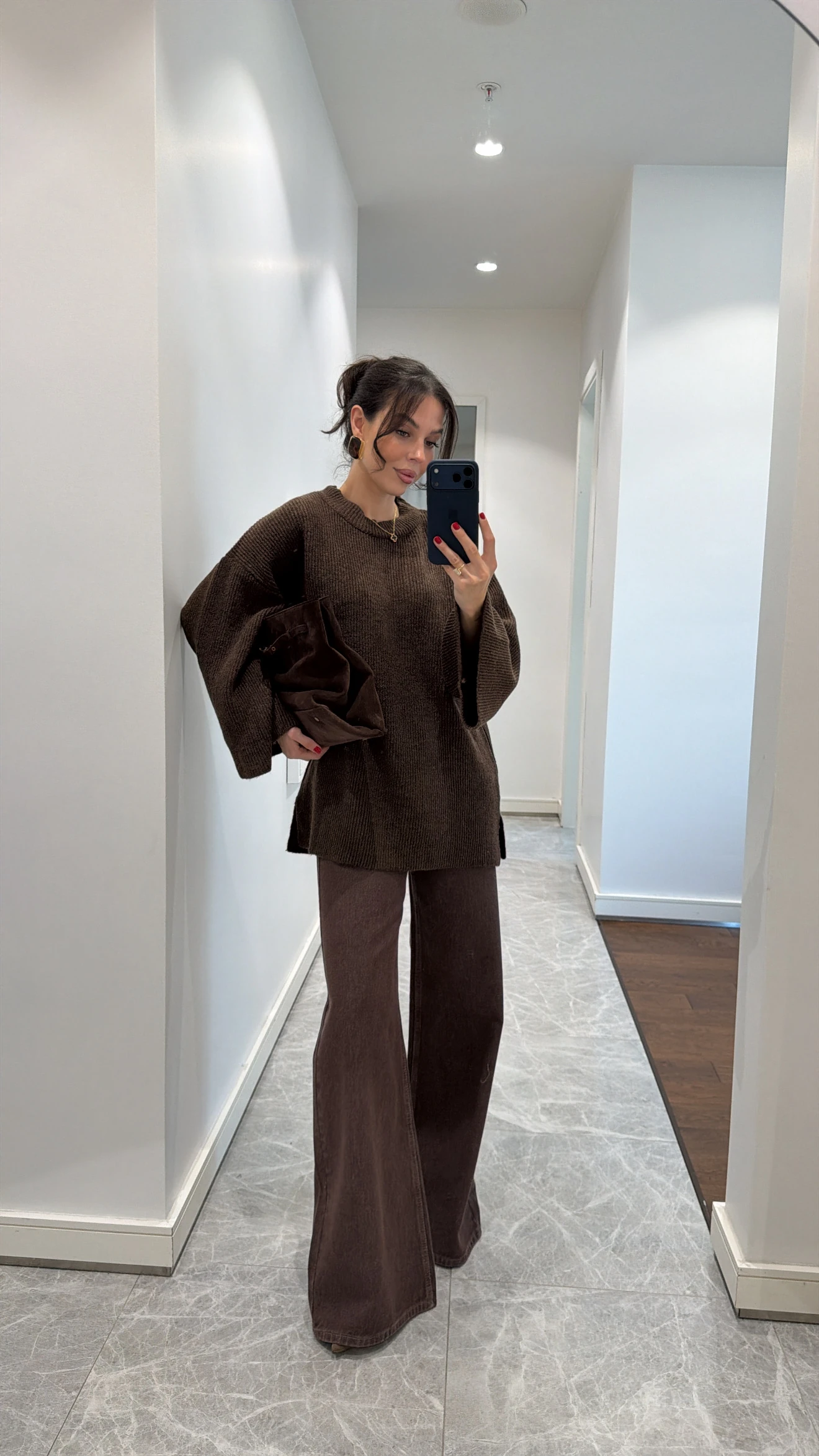 BİSİKLET YAKA OVERSİZE TRİKO KAZAK