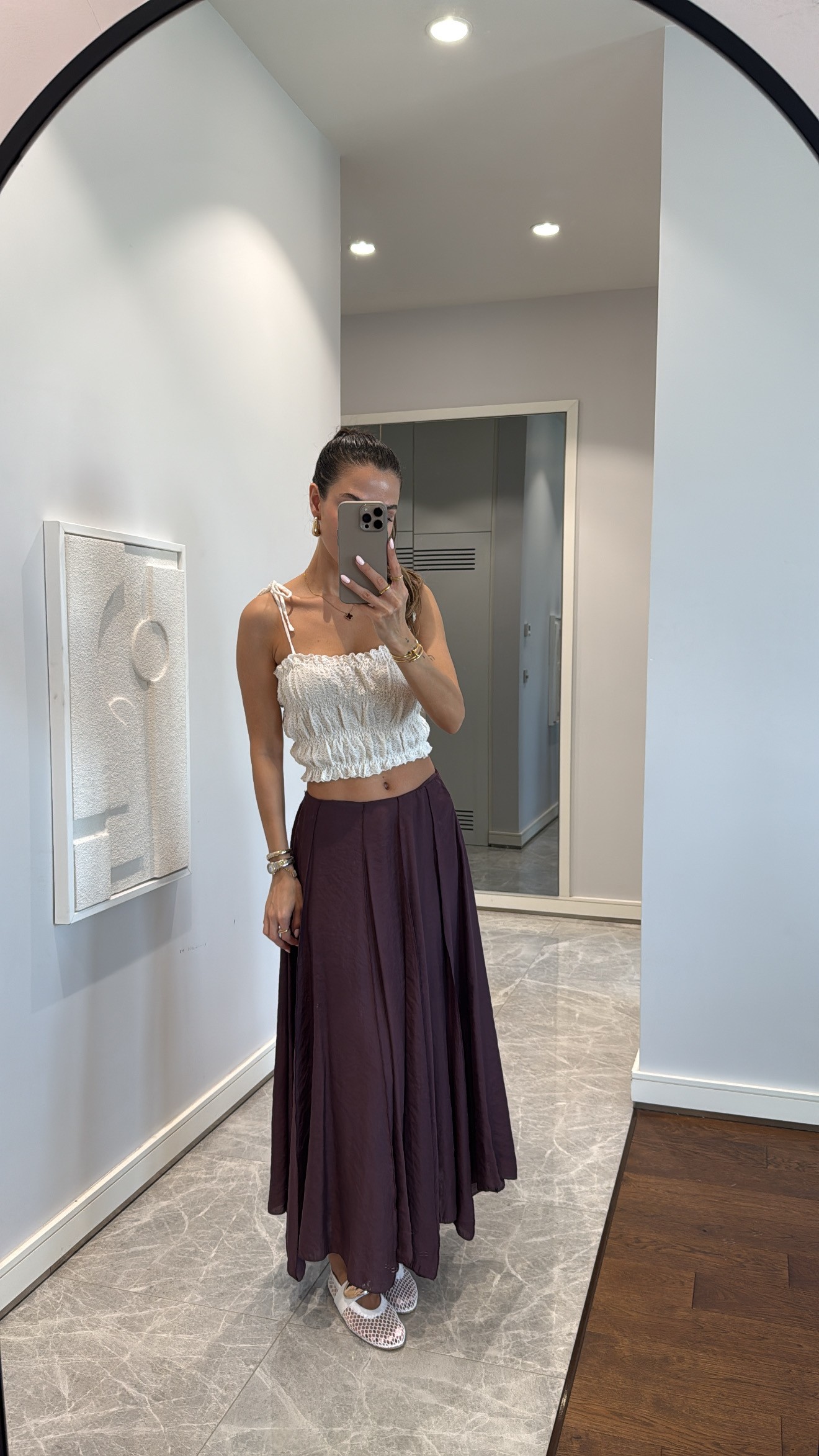 LASTİK DETAYLI ASKILI CROP TOP