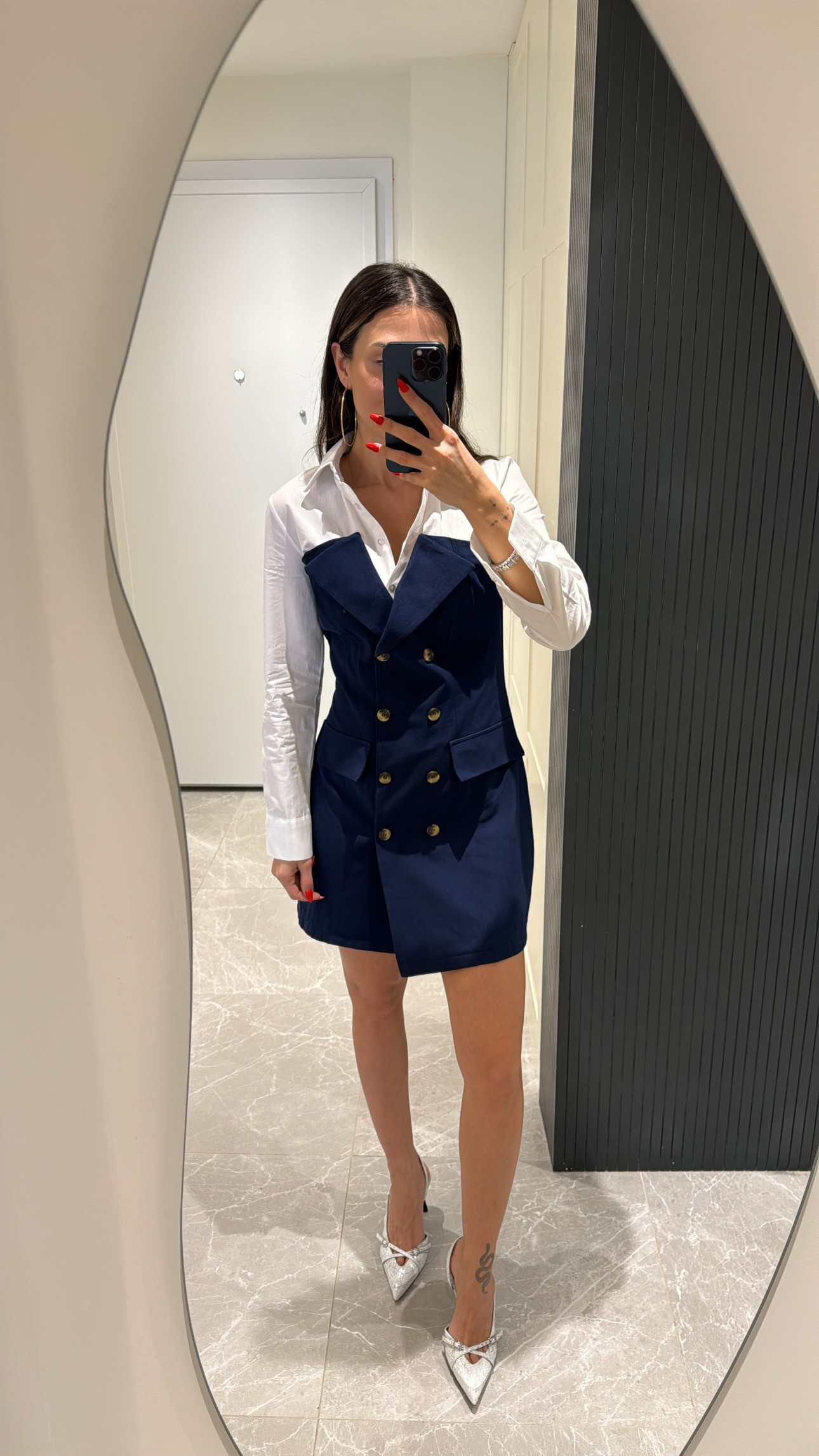 poplin garnili gabardin elbise