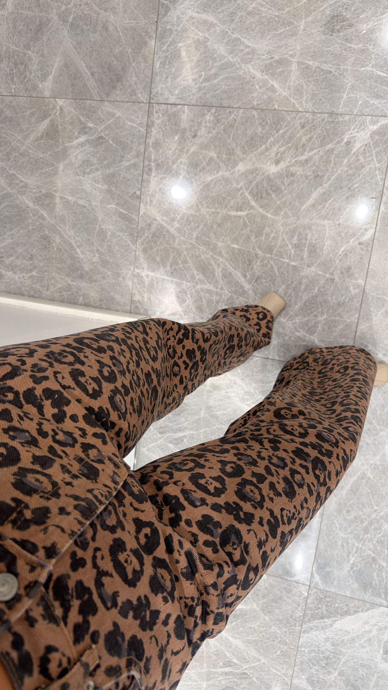 LEOPAR DESENLİ WİDELEG PANTOLON