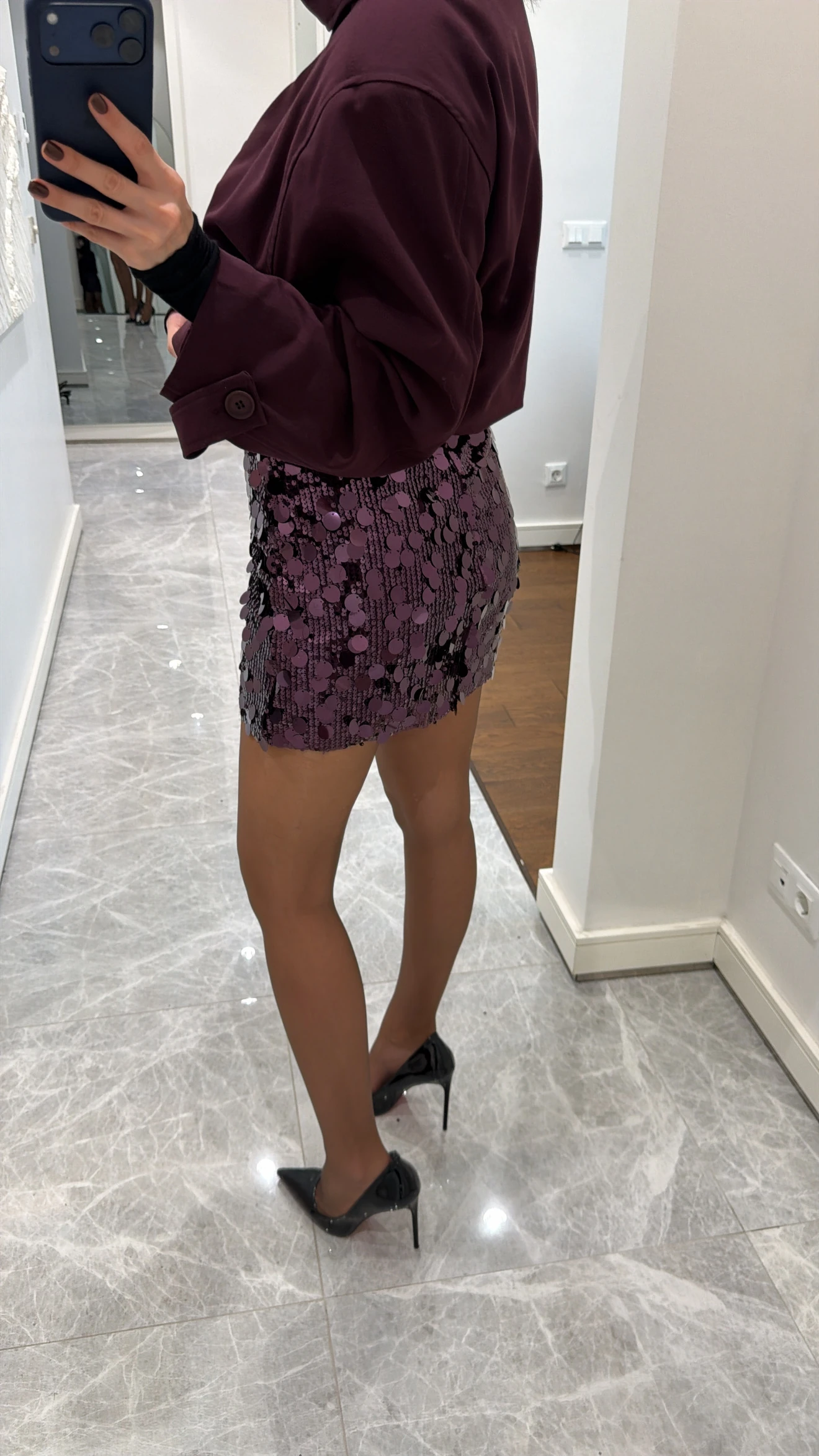 PAYETLİ MİNİ ETEK 