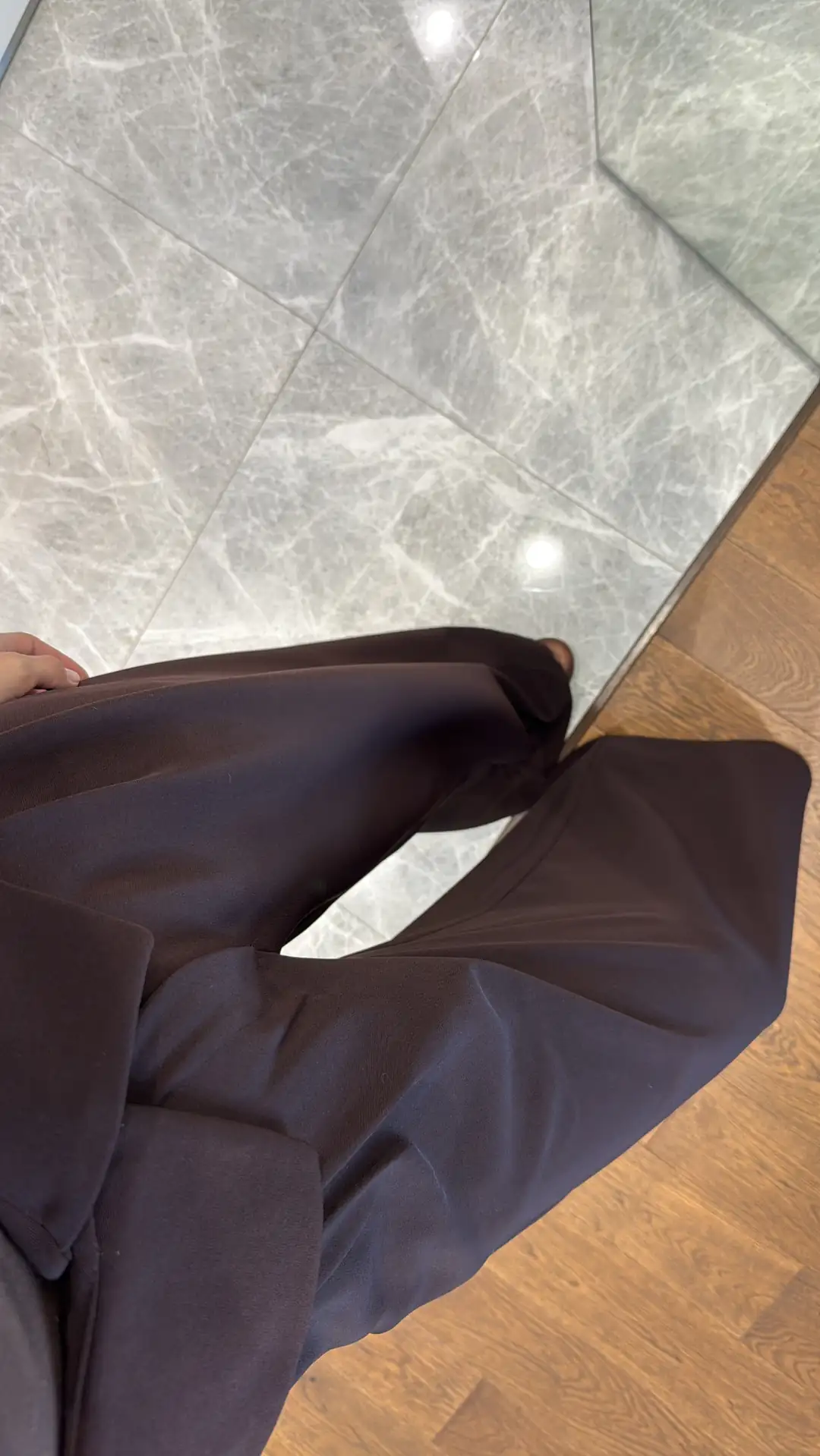 PALAZZO TROUSERS WITH TURNED WAIST DETAIL