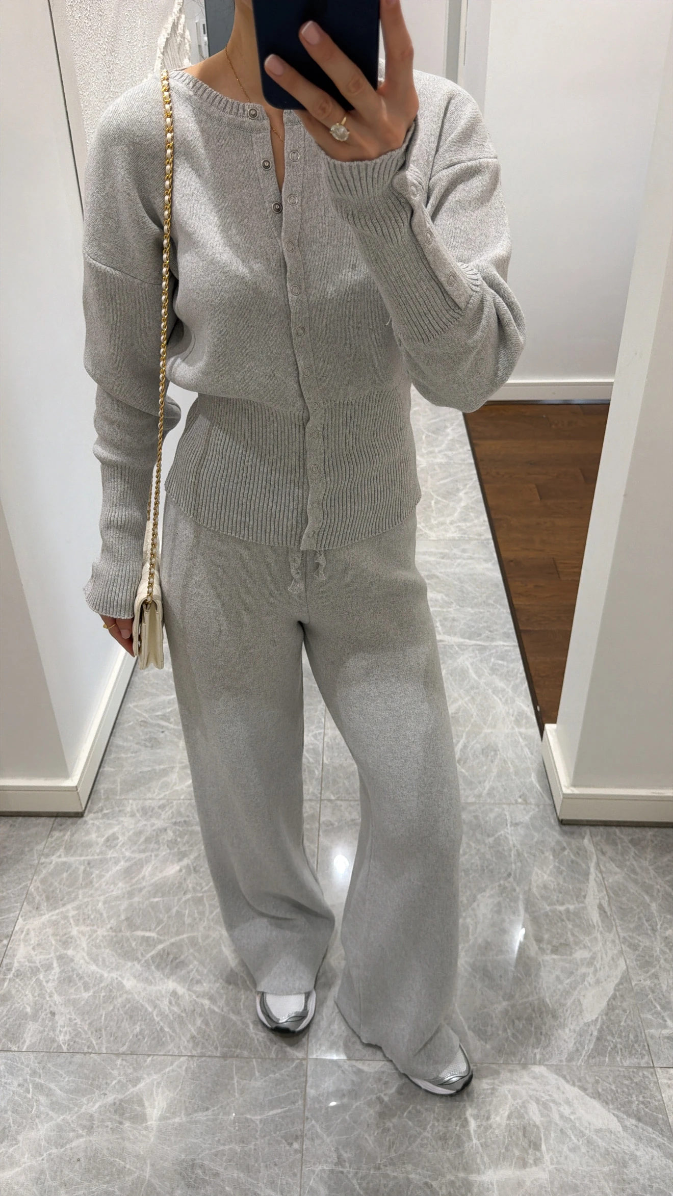 BEL DETAYLI İKİLİ TRİKO TAKIM