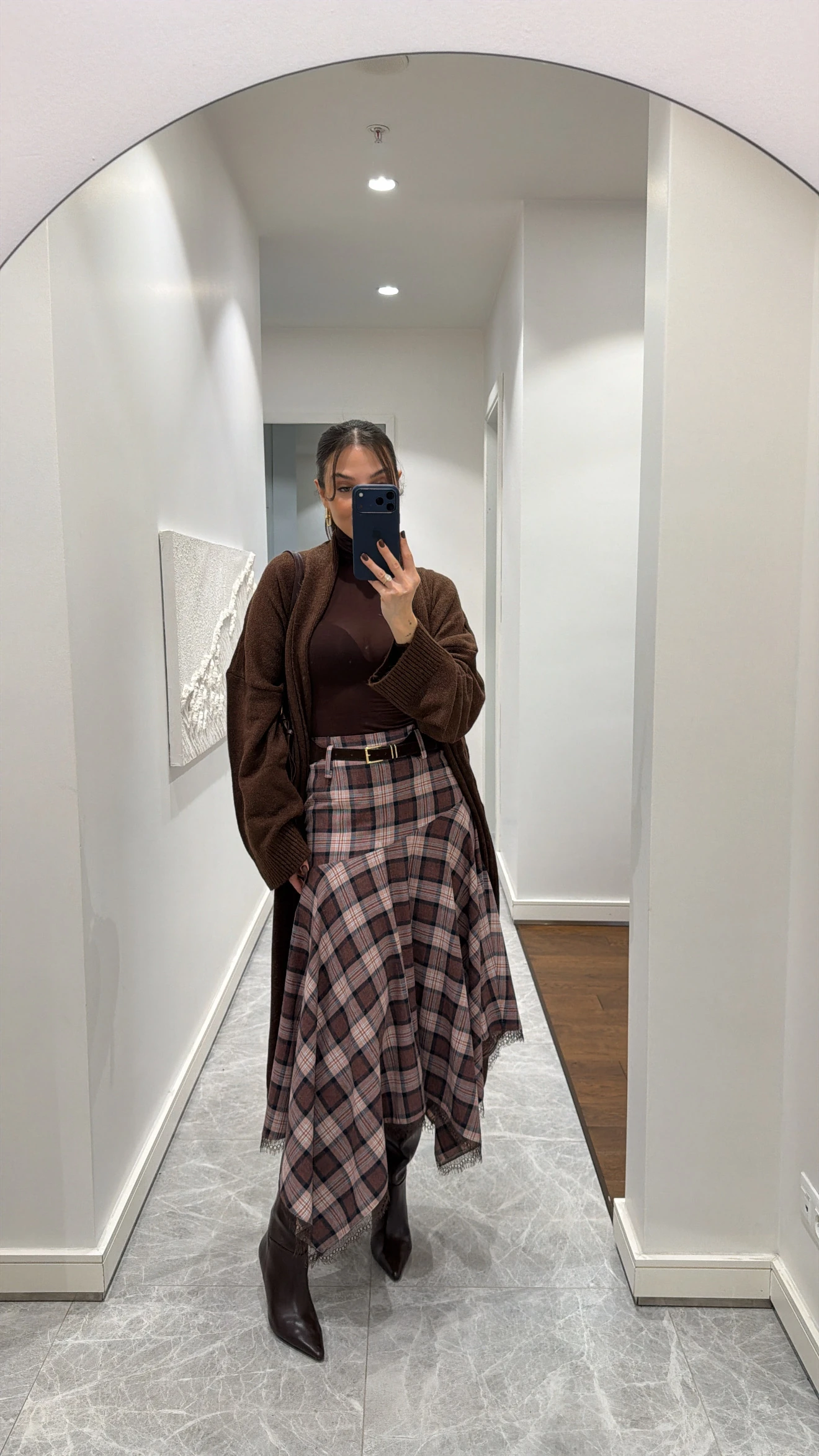 EKOSE DESEN ASİMETRİK ETEK