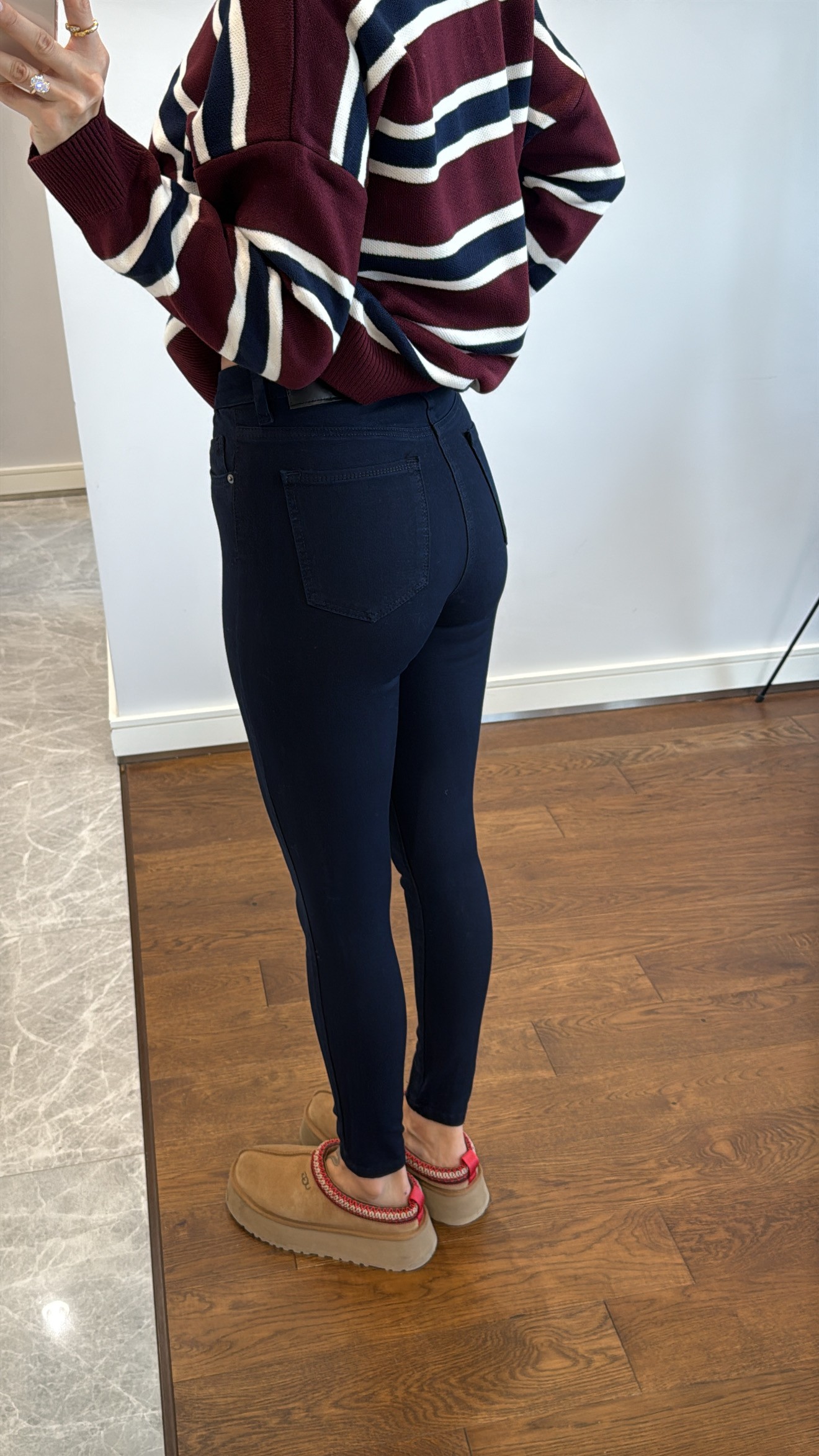 KOYU LACİVERT YÜKSEK BEL SKİNNY JEAN