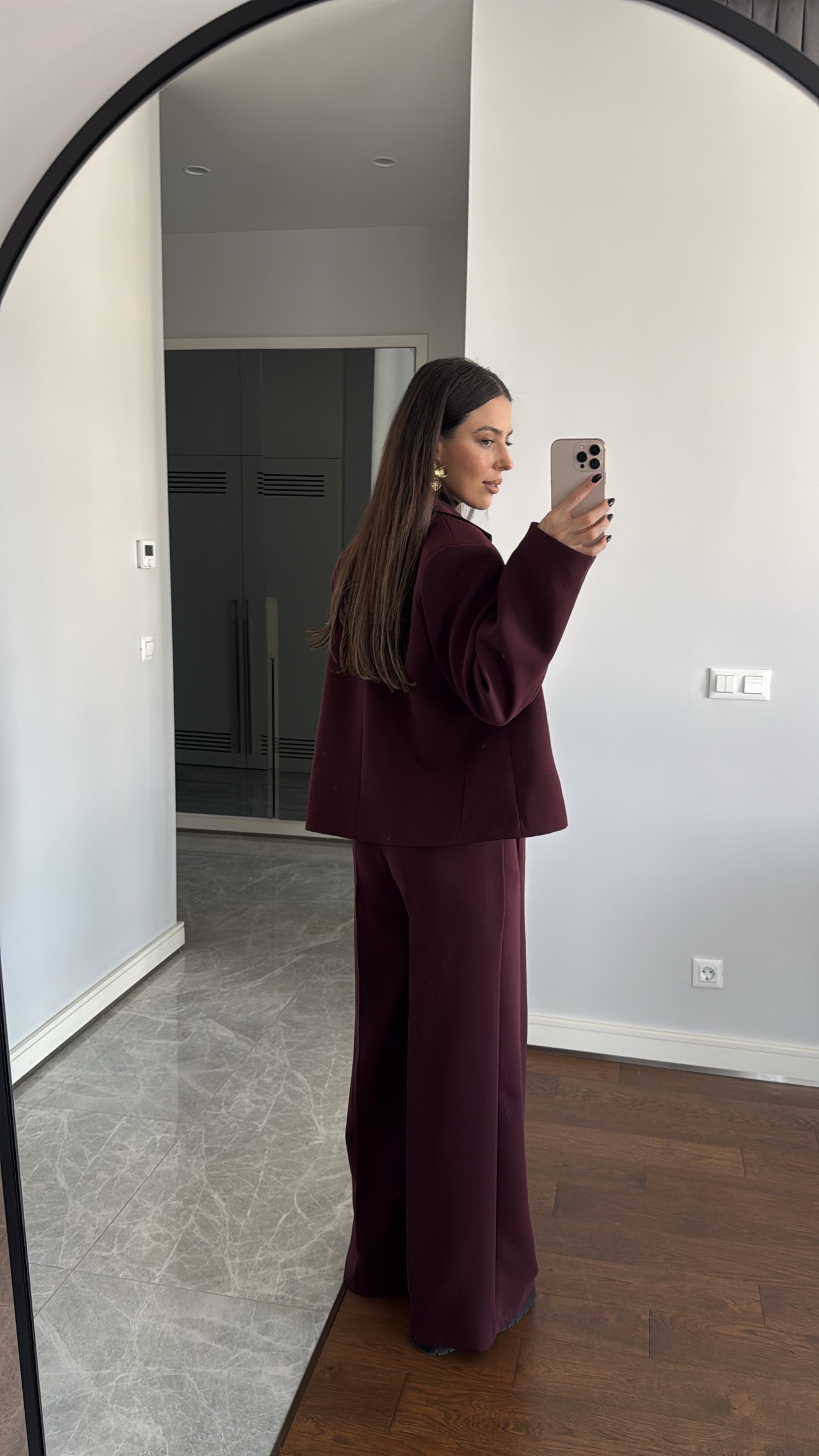 Bordo Ceket Pantolon Takım