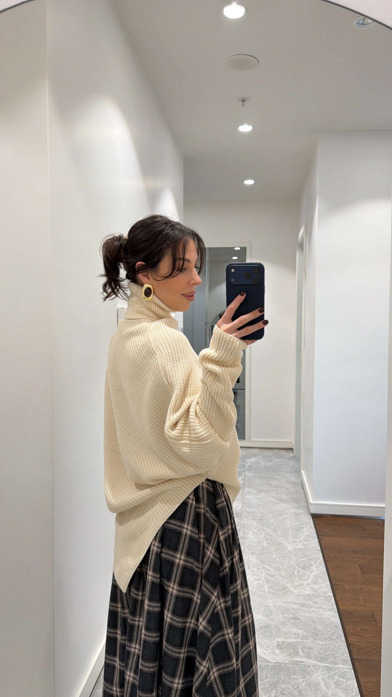 EKOSE DESENLİ MİDİ ETEK