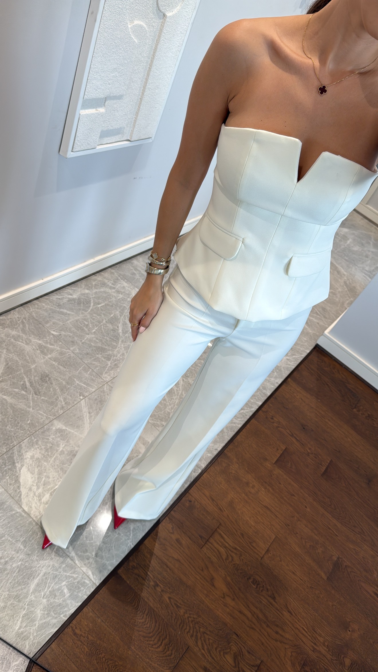 STRAPLEZ PEPLUM TAKIM