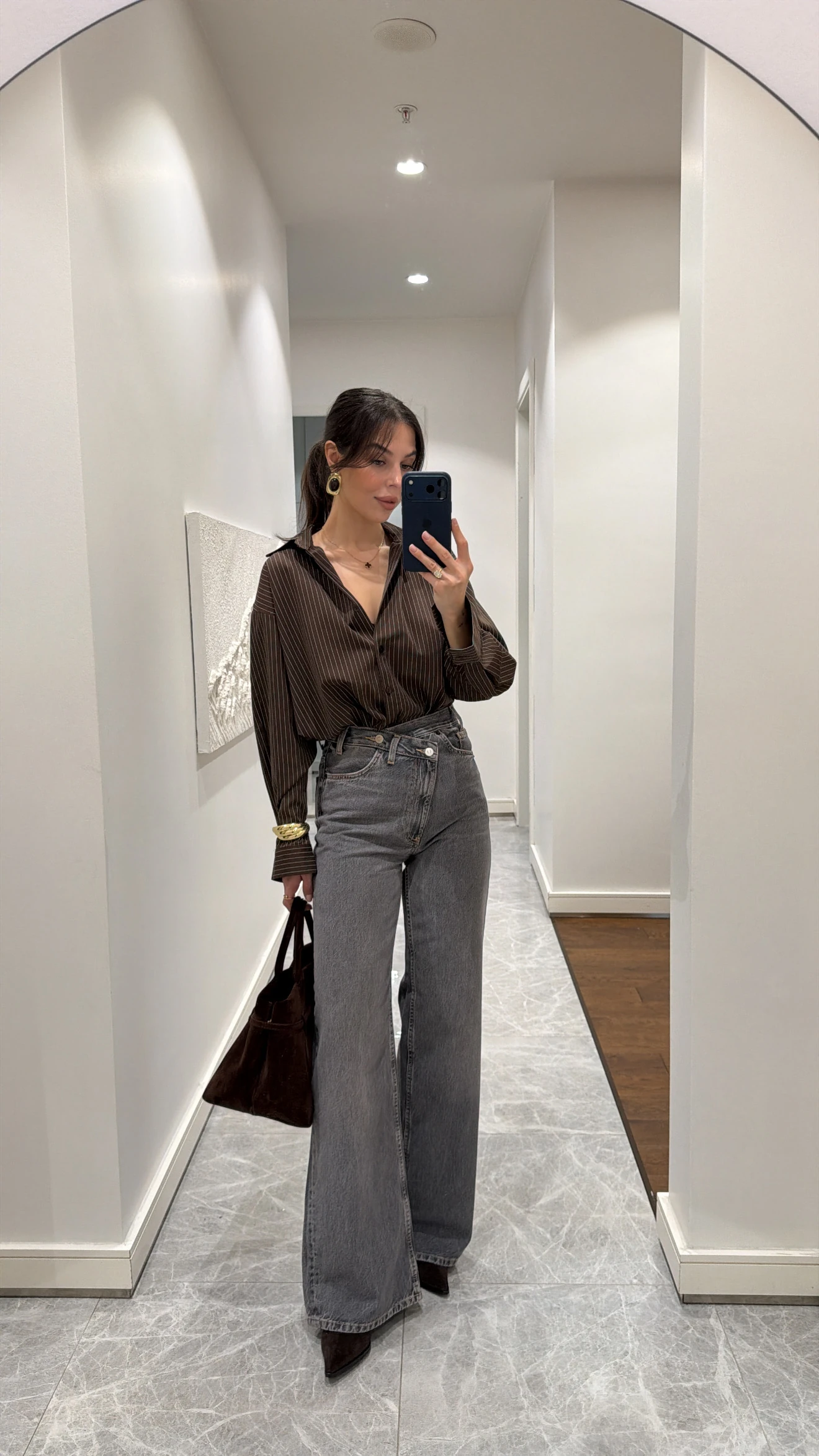 ÇAPRAZ ÇİFT DÜĞMELİ DENİM JEAN