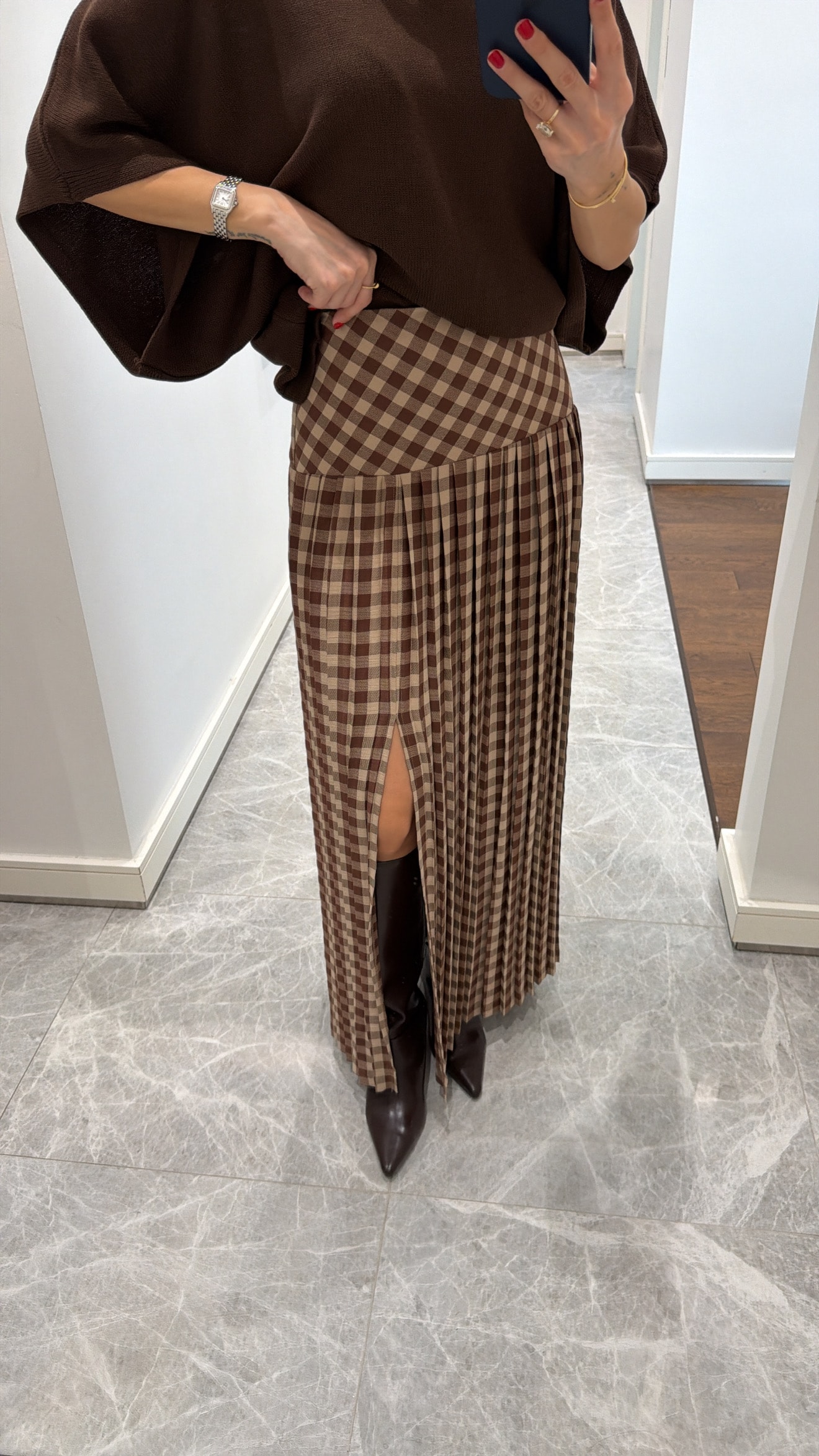 EKOSE DESEN KAHVE ETEK