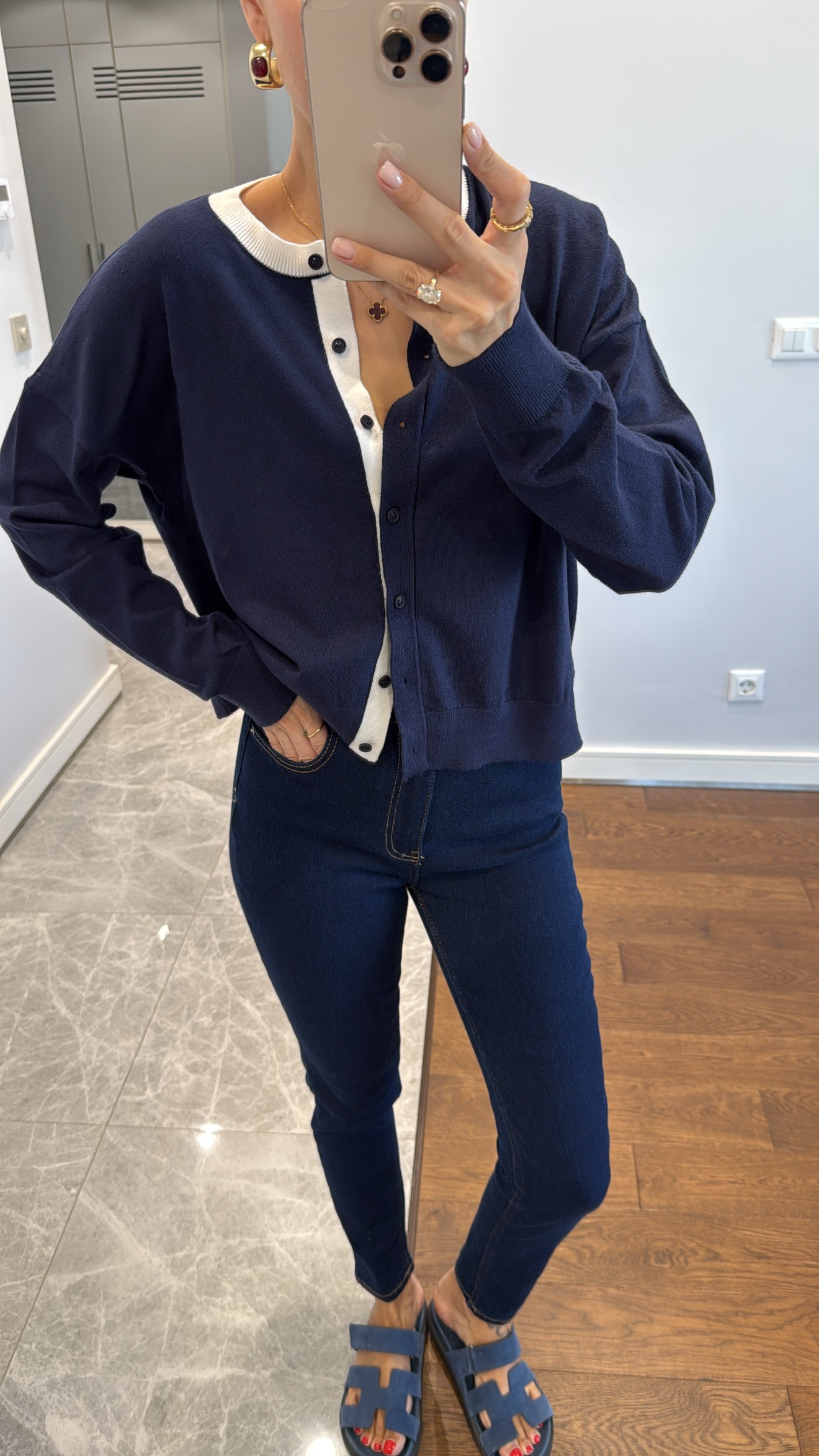 LACİVERT YÜKSEK BEL SKİNNY JEAN