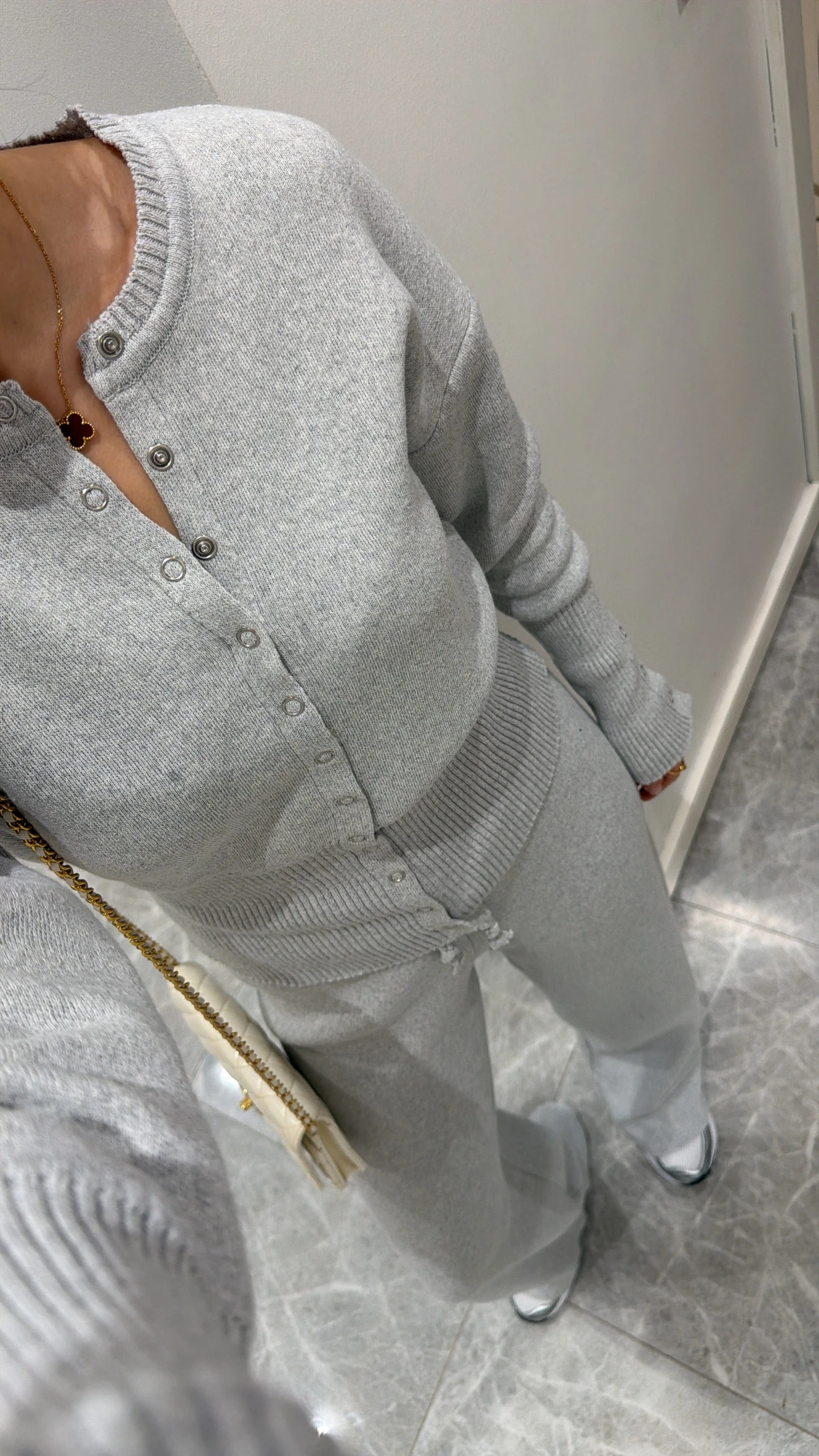 BEL DETAYLI İKİLİ TRİKO TAKIM