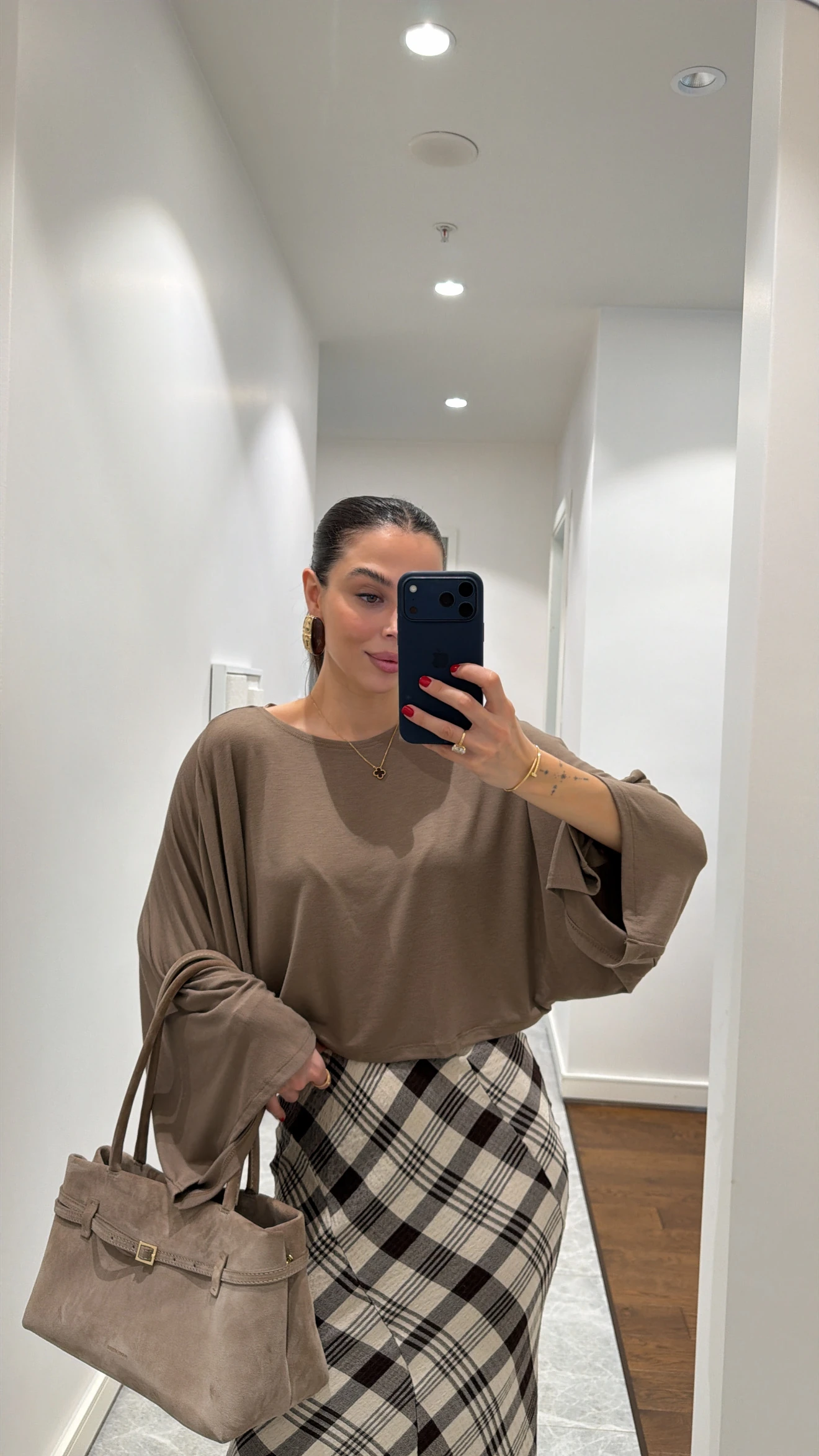 BAT SLEEVE BLOUSE - MINK