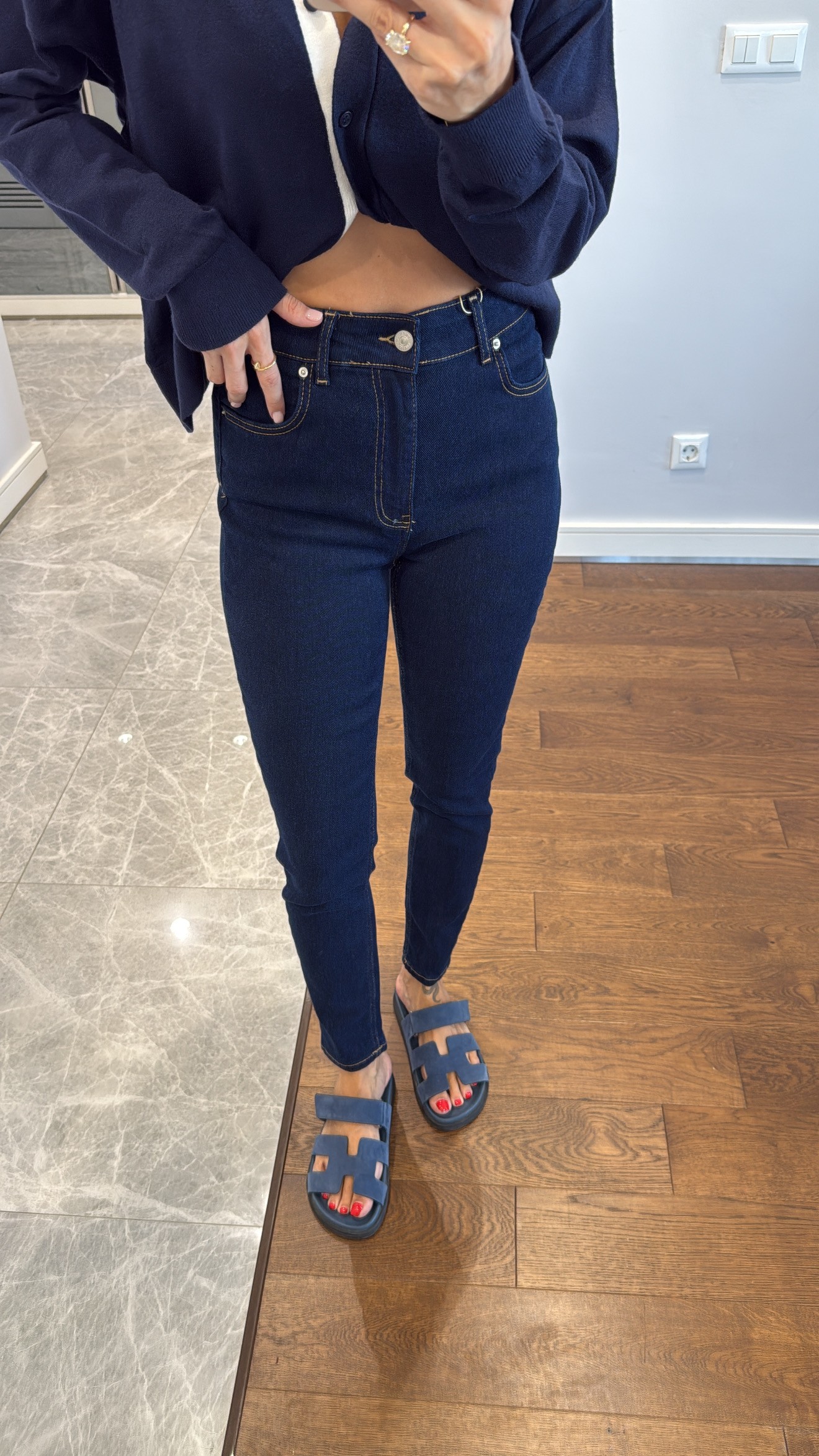 LACİVERT YÜKSEK BEL SKİNNY JEAN