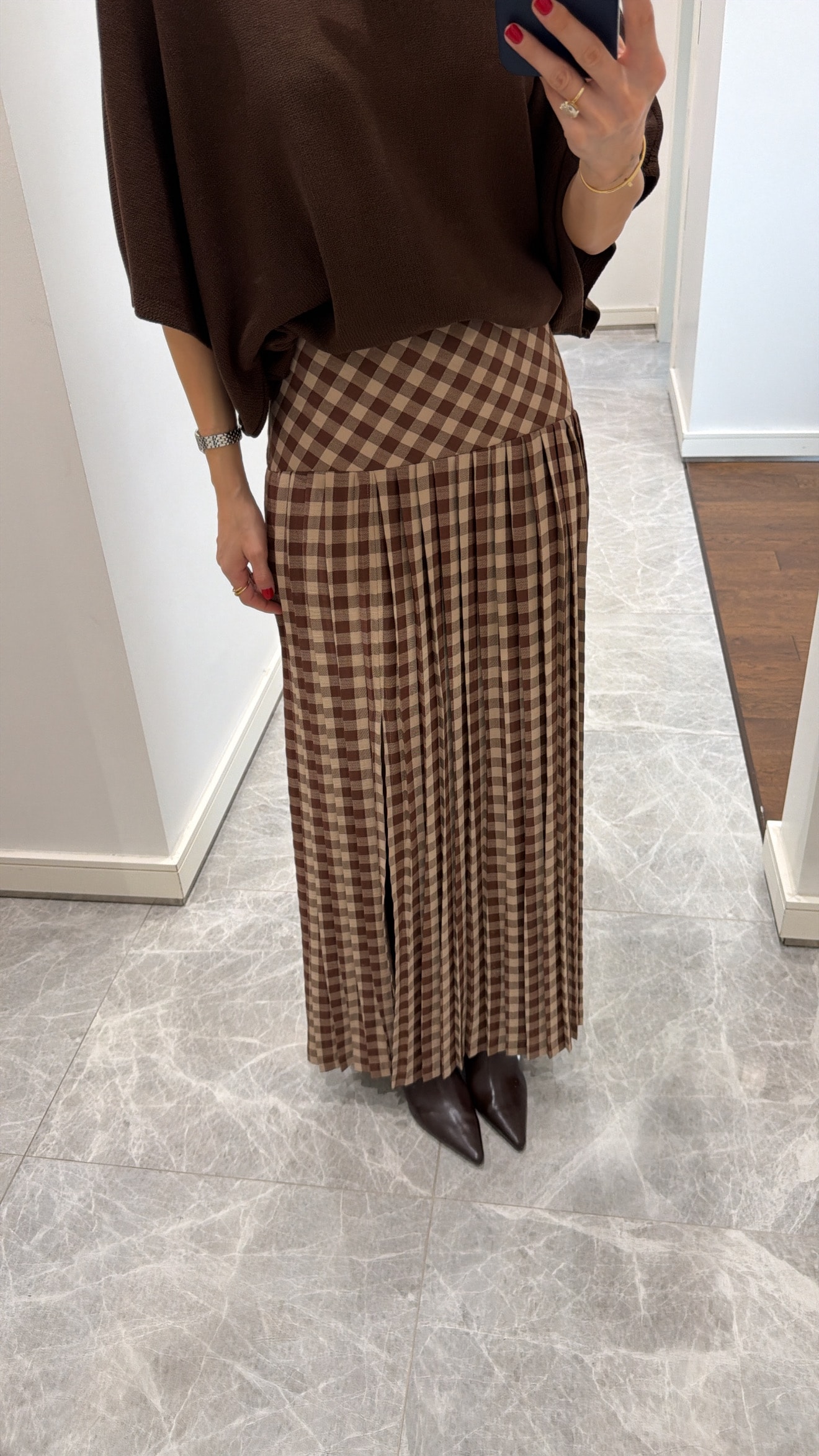 EKOSE DESEN KAHVE ETEK