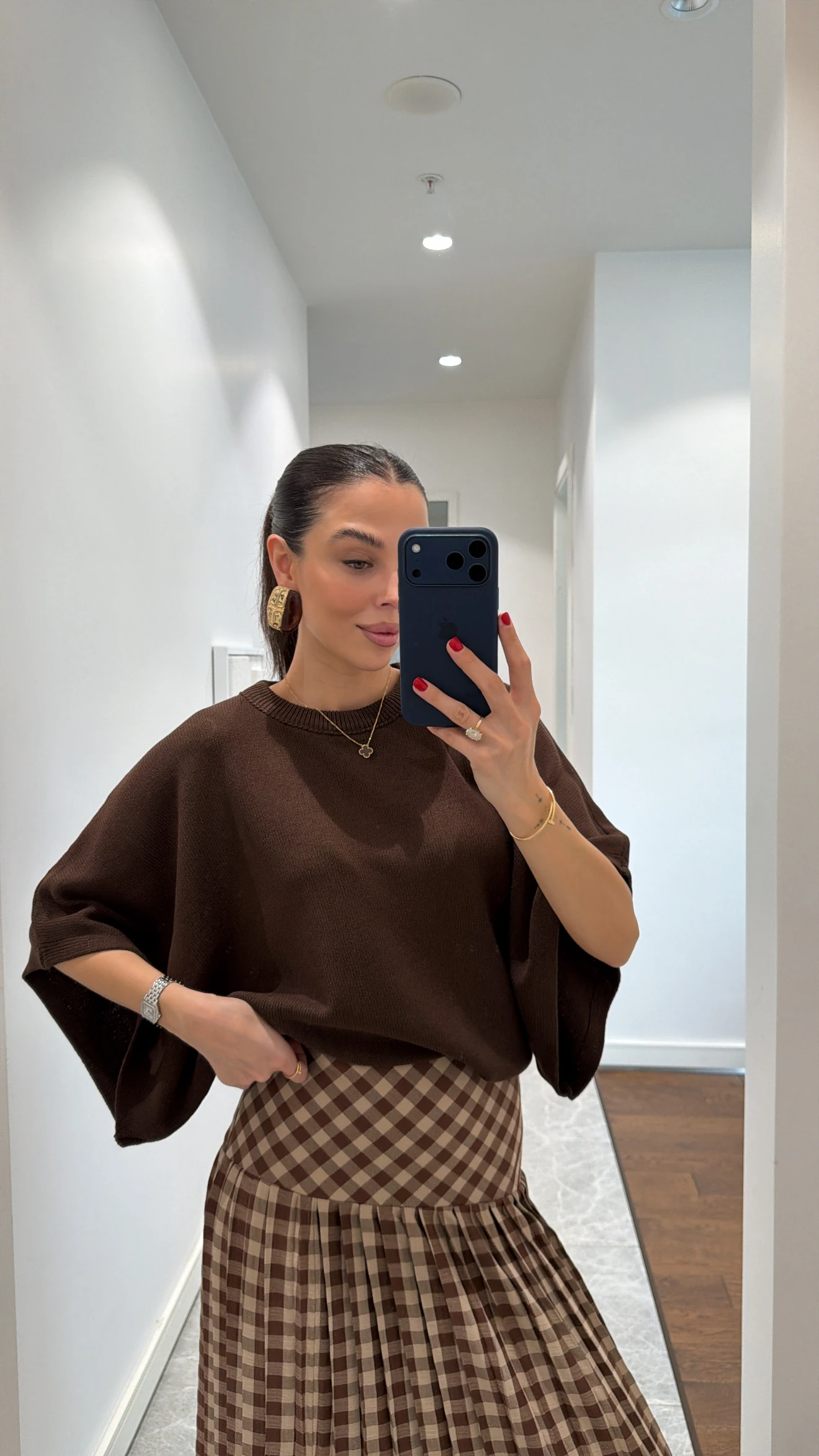 BICYCLE COLLAR BAT SLEEVE KNIT SWEATER