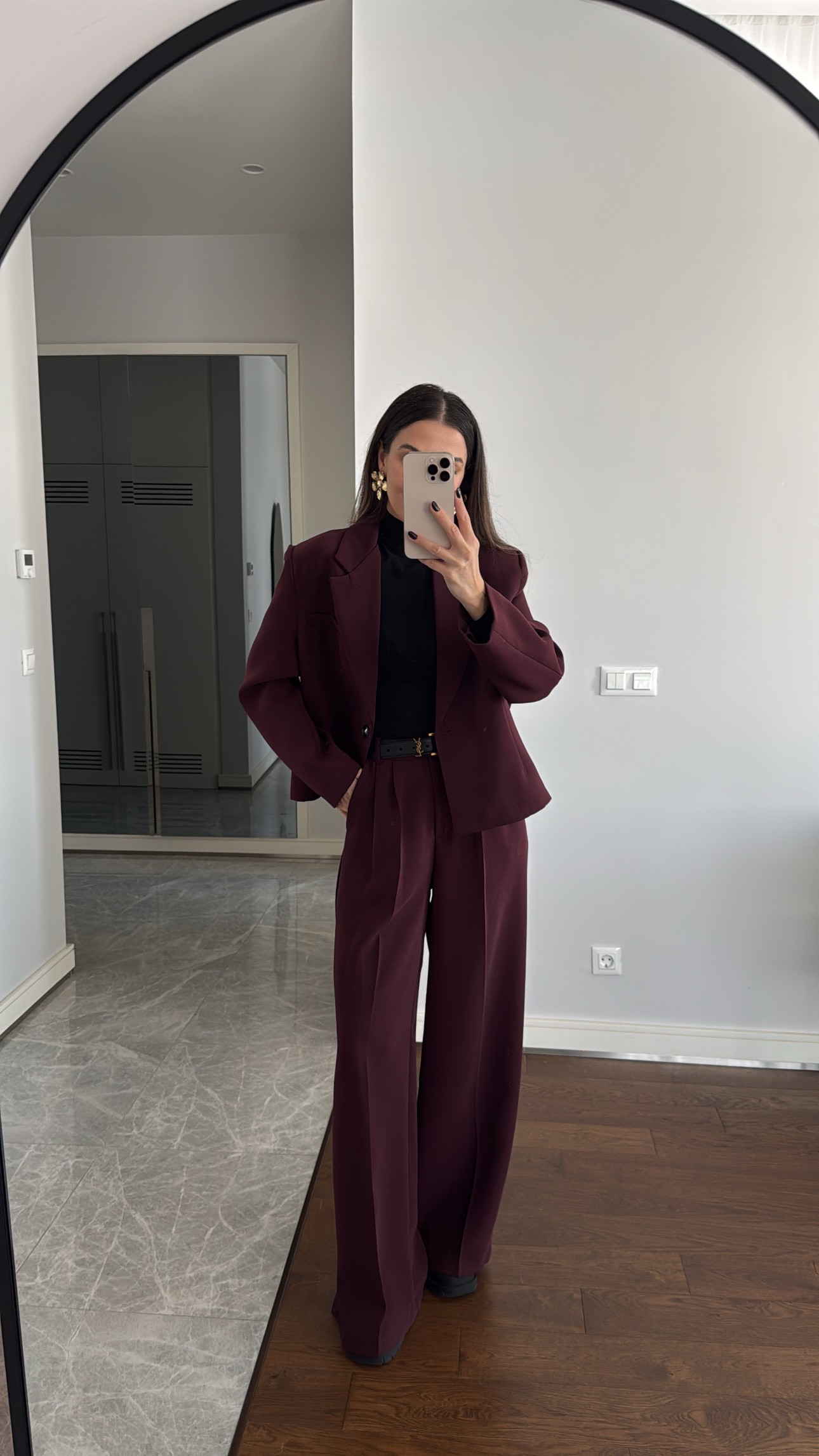 Bordo Ceket Pantolon Takım