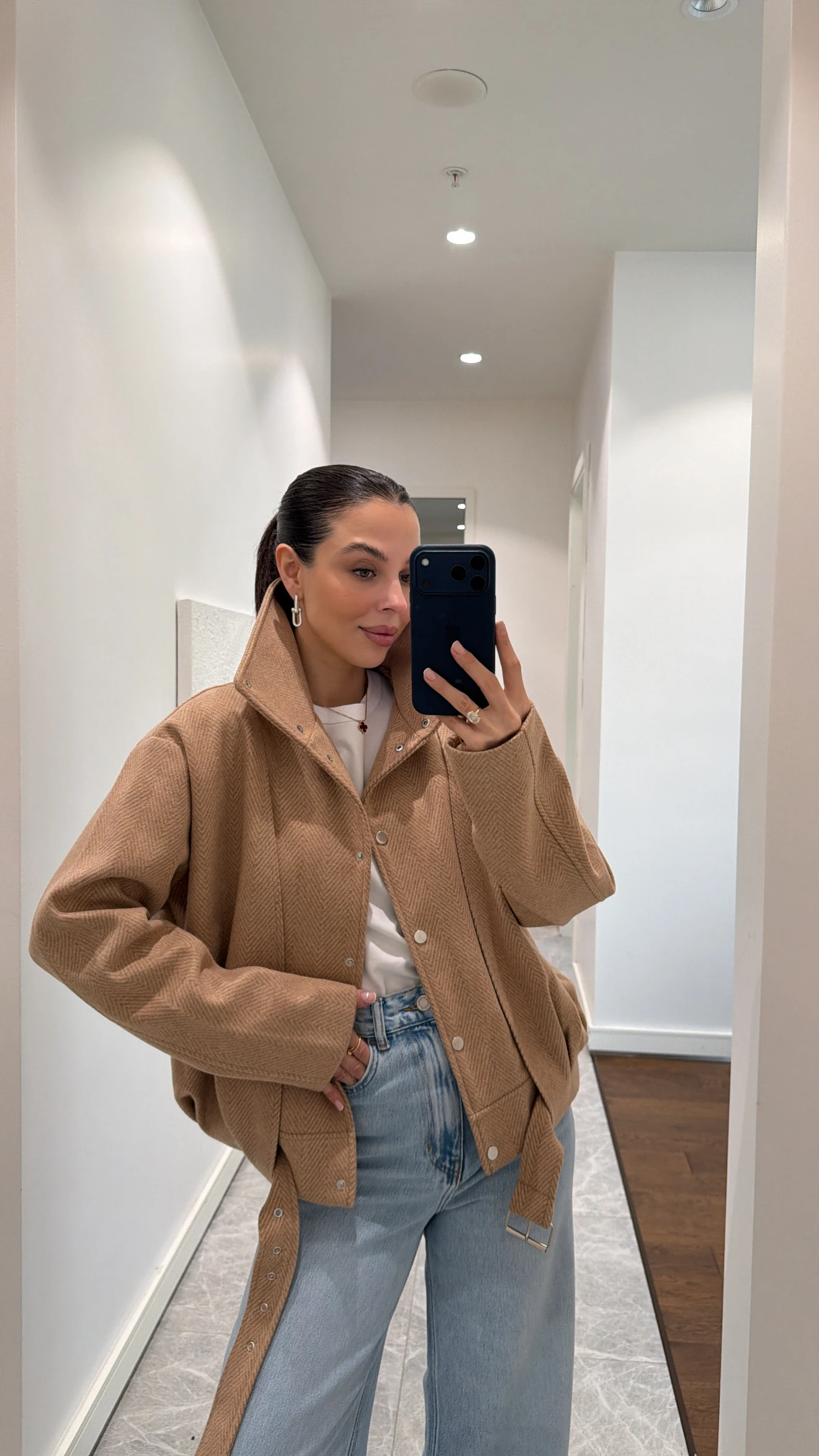 BALIKSIRTI DESEN KAŞE CEKET 