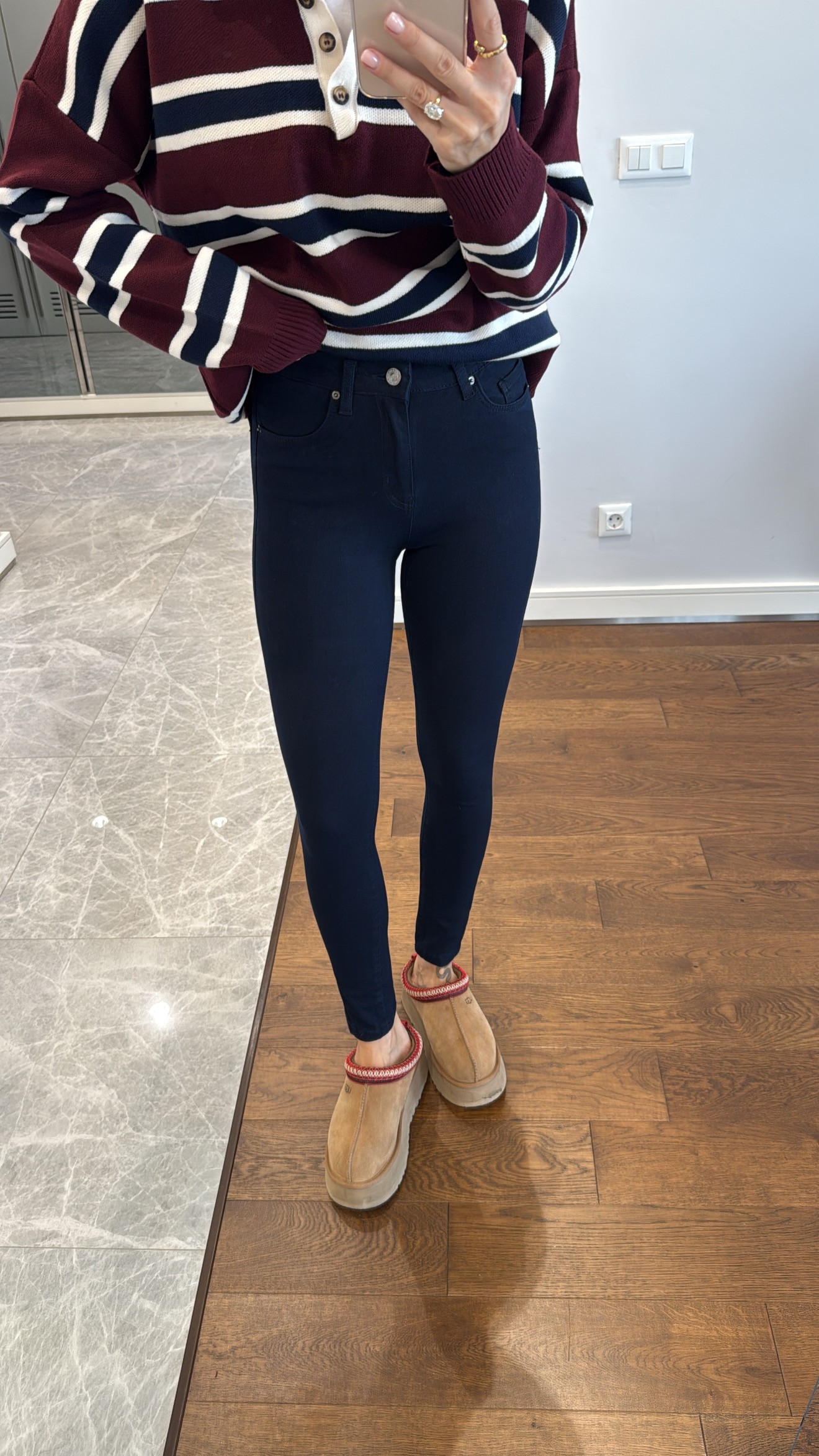 KOYU LACİVERT YÜKSEK BEL SKİNNY JEAN