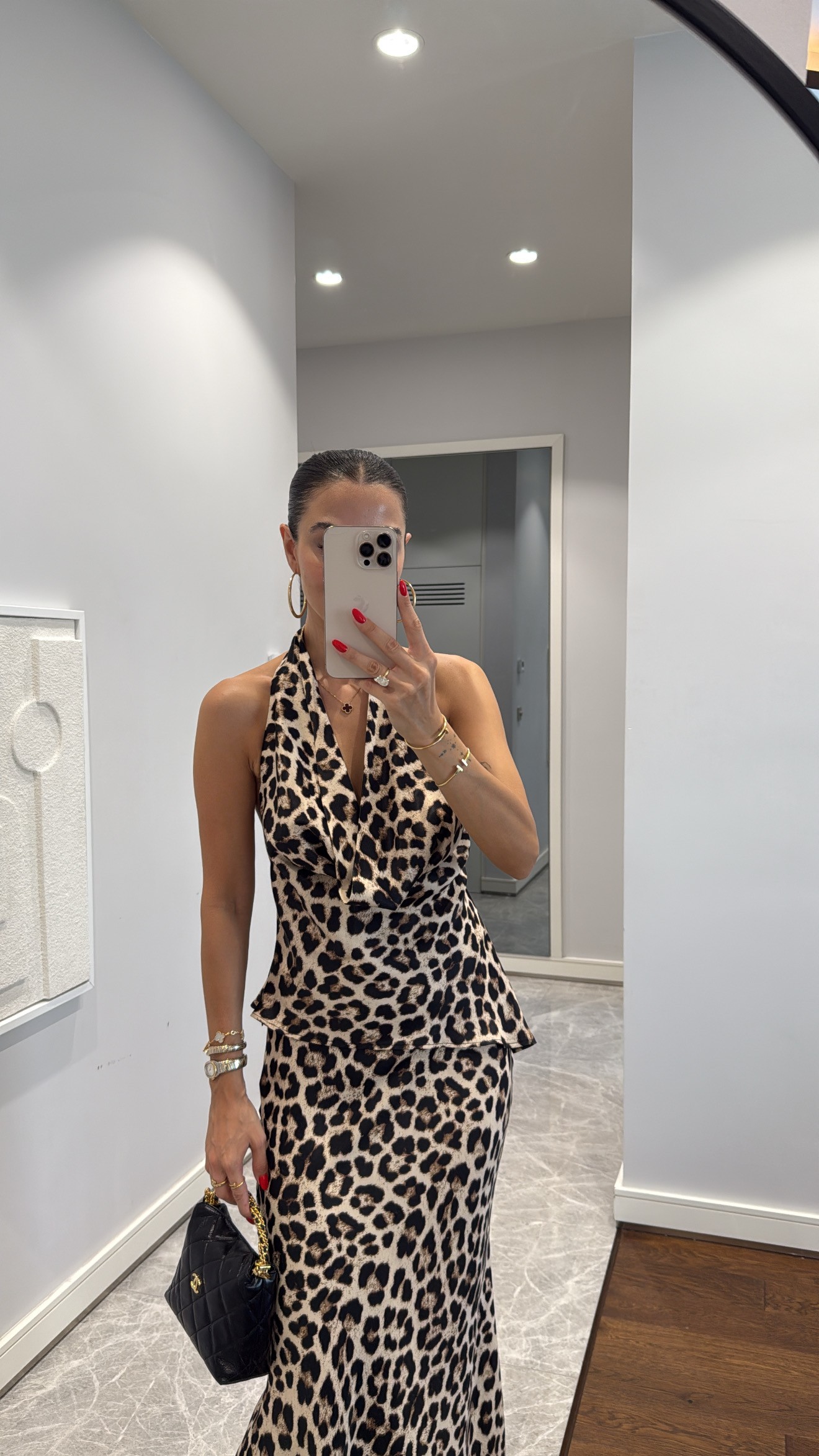 LEOPAR DESENLİ ETEK TAKIM