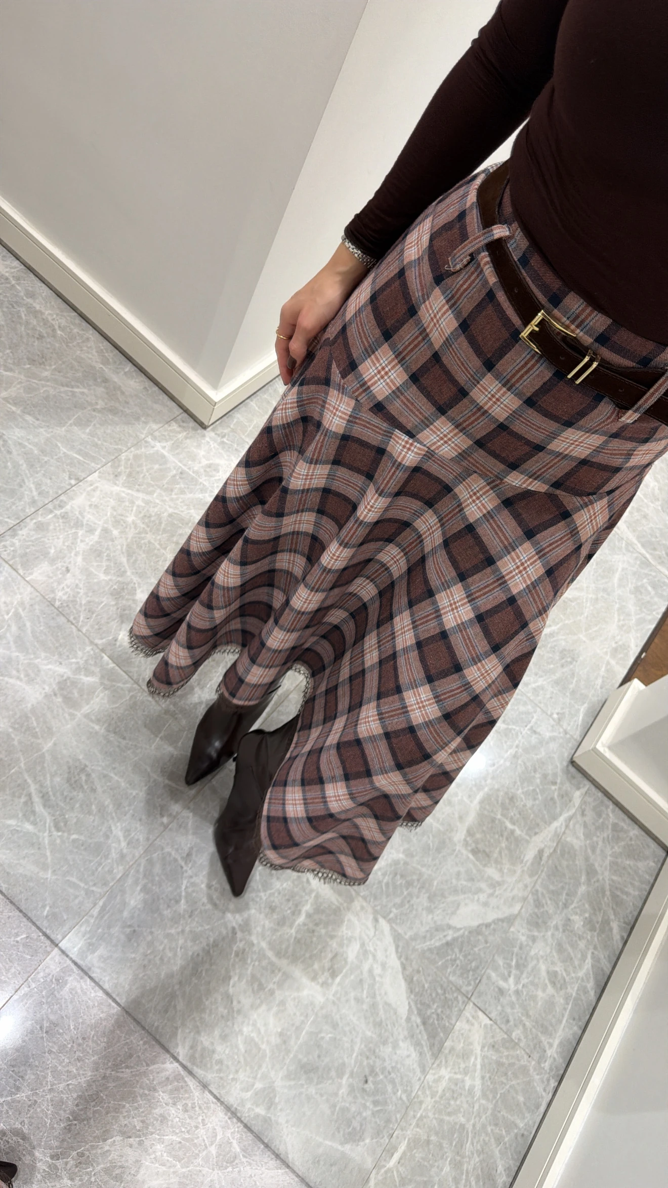 EKOSE DESEN ASİMETRİK ETEK