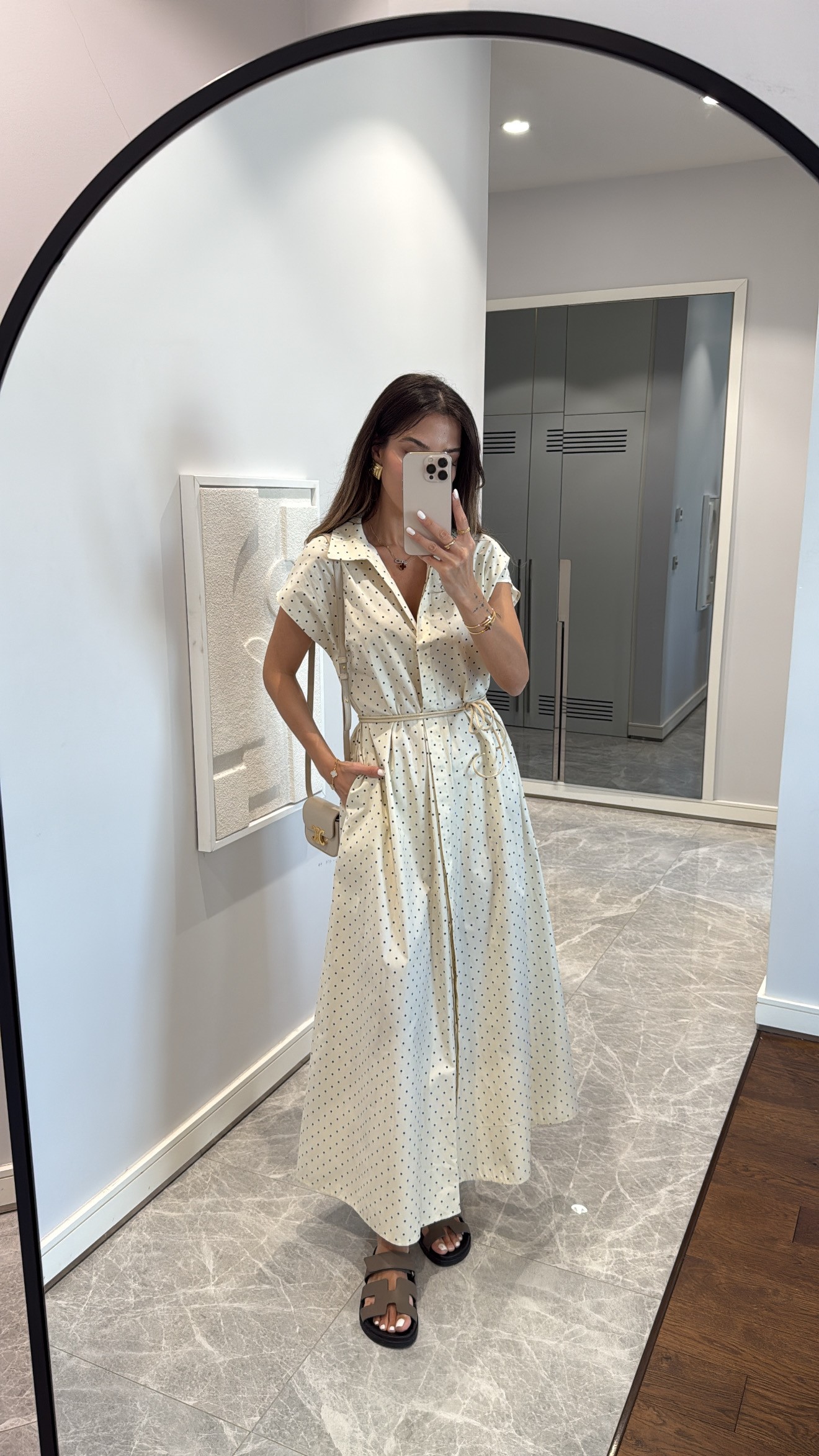 BELDEN BAĞLAMALI MİDİ ELBİSE