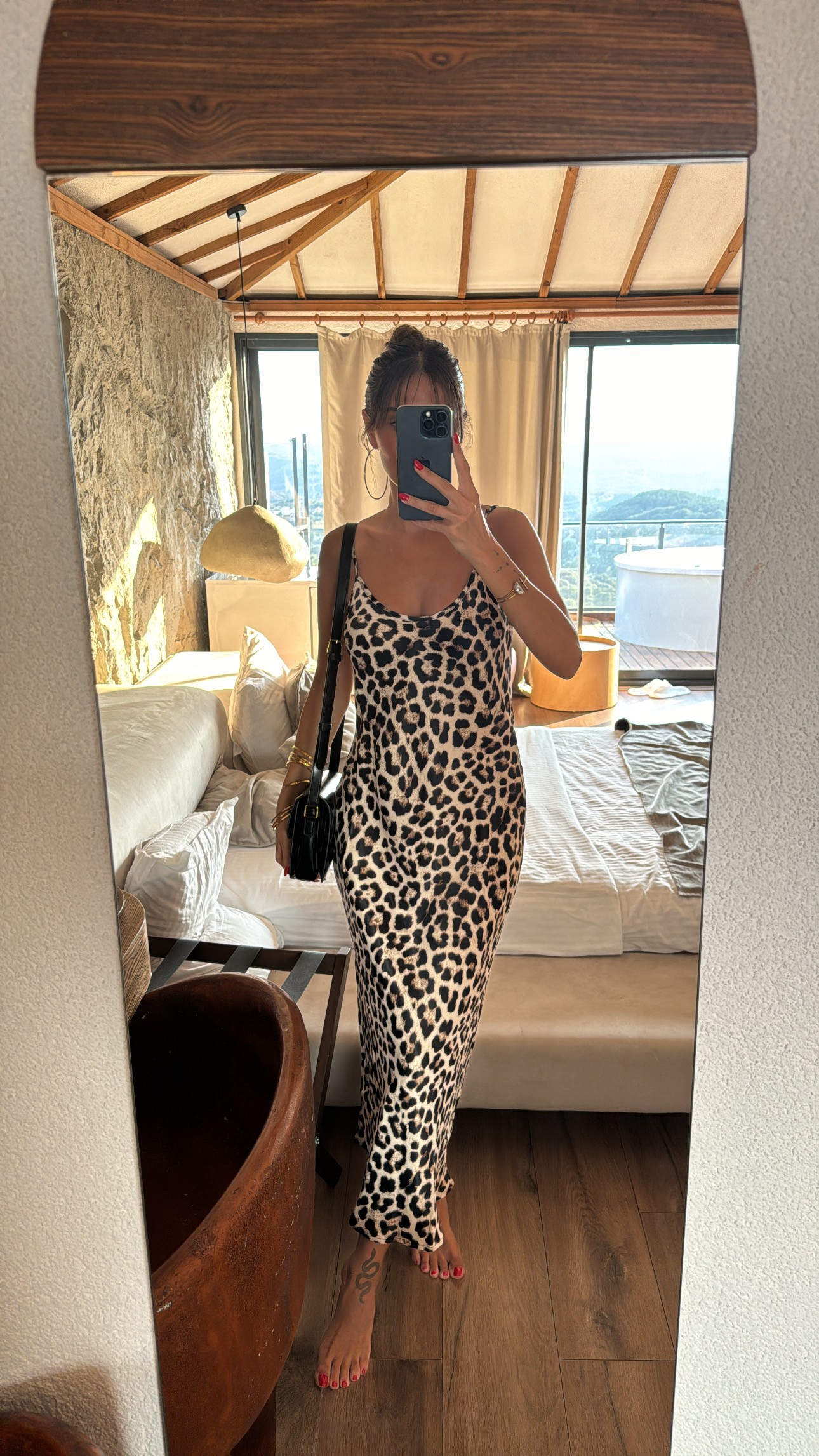 Desenli Leopar Elbise