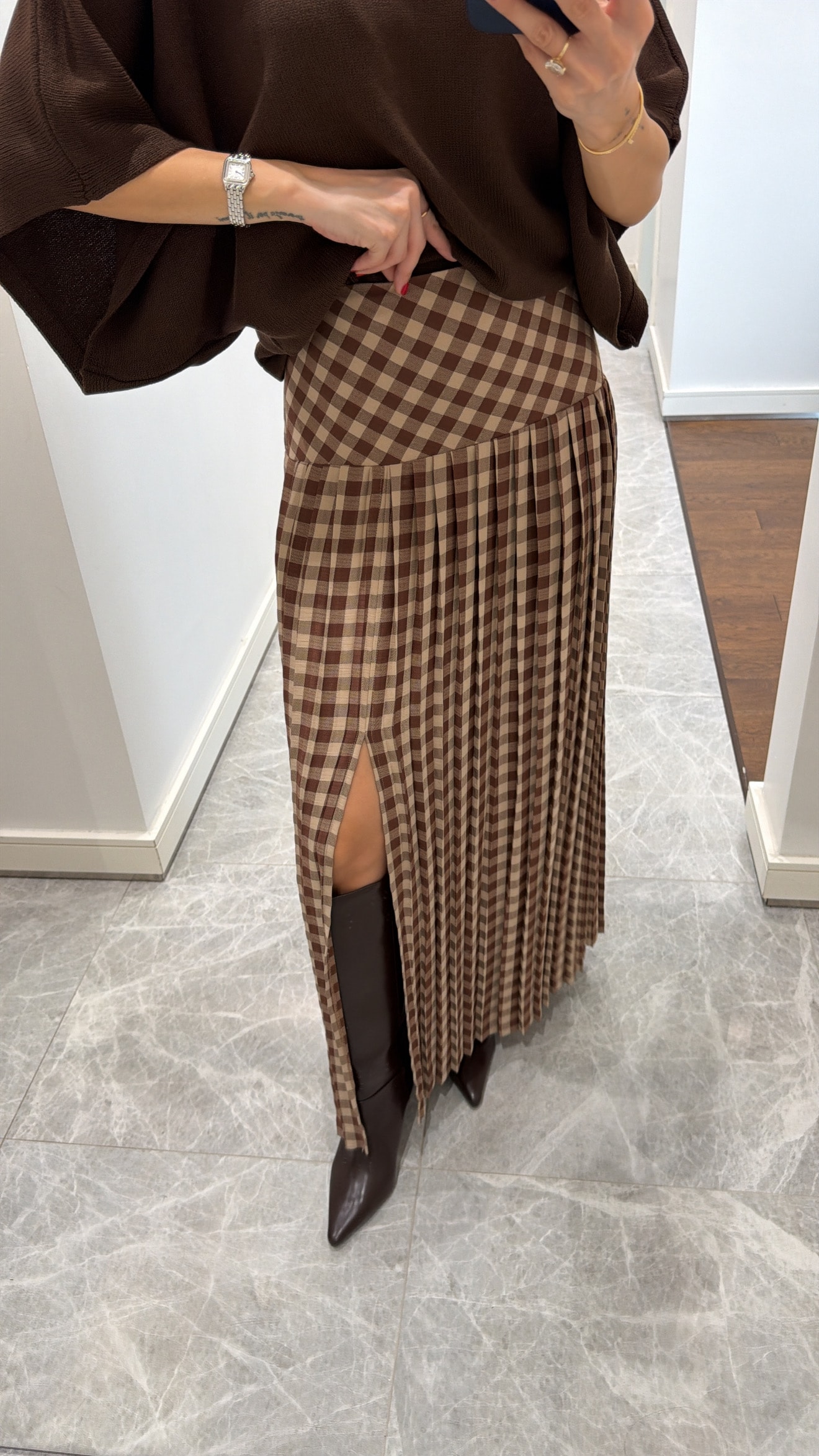 EKOSE DESEN KAHVE ETEK