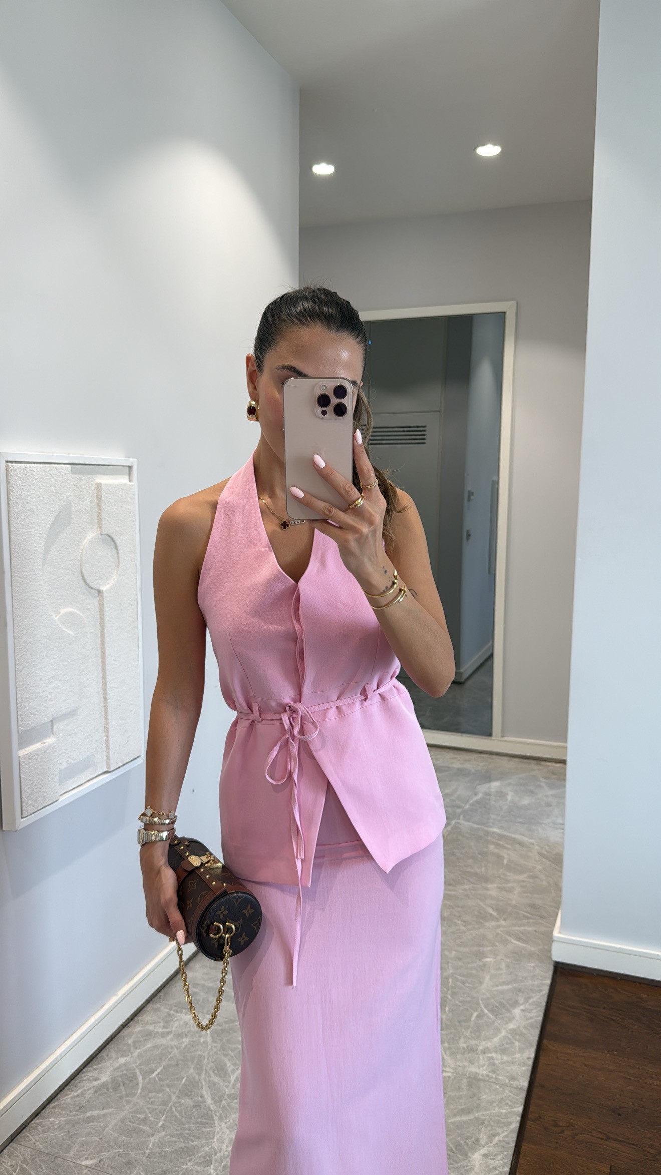 ZARİF HALTER YAKA İKİLİ TAKIM