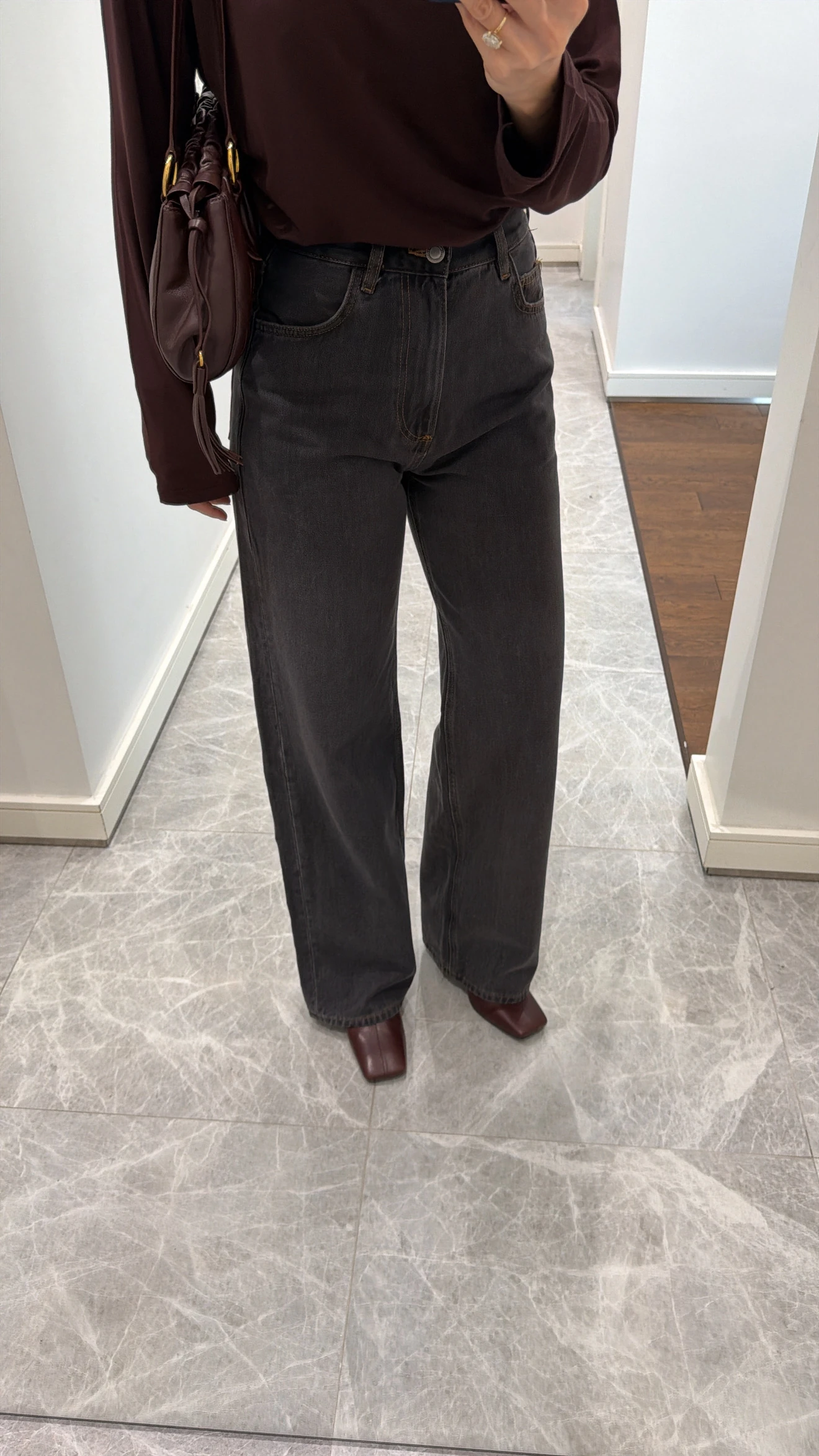 ANTRASİT YÜKSEK BEL JEAN