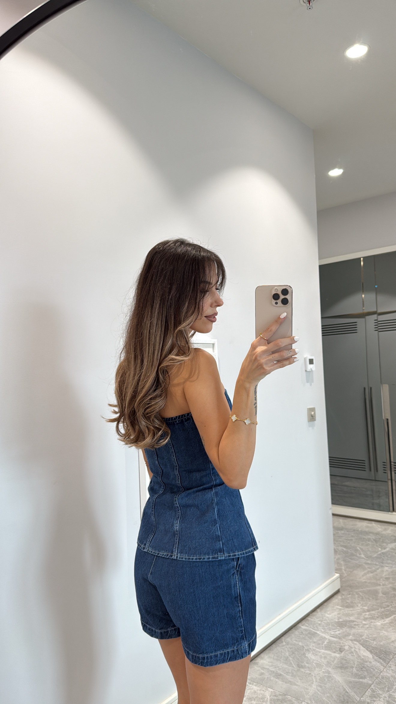 DÜĞME DETAYLI STRAPLEZ TAKIM