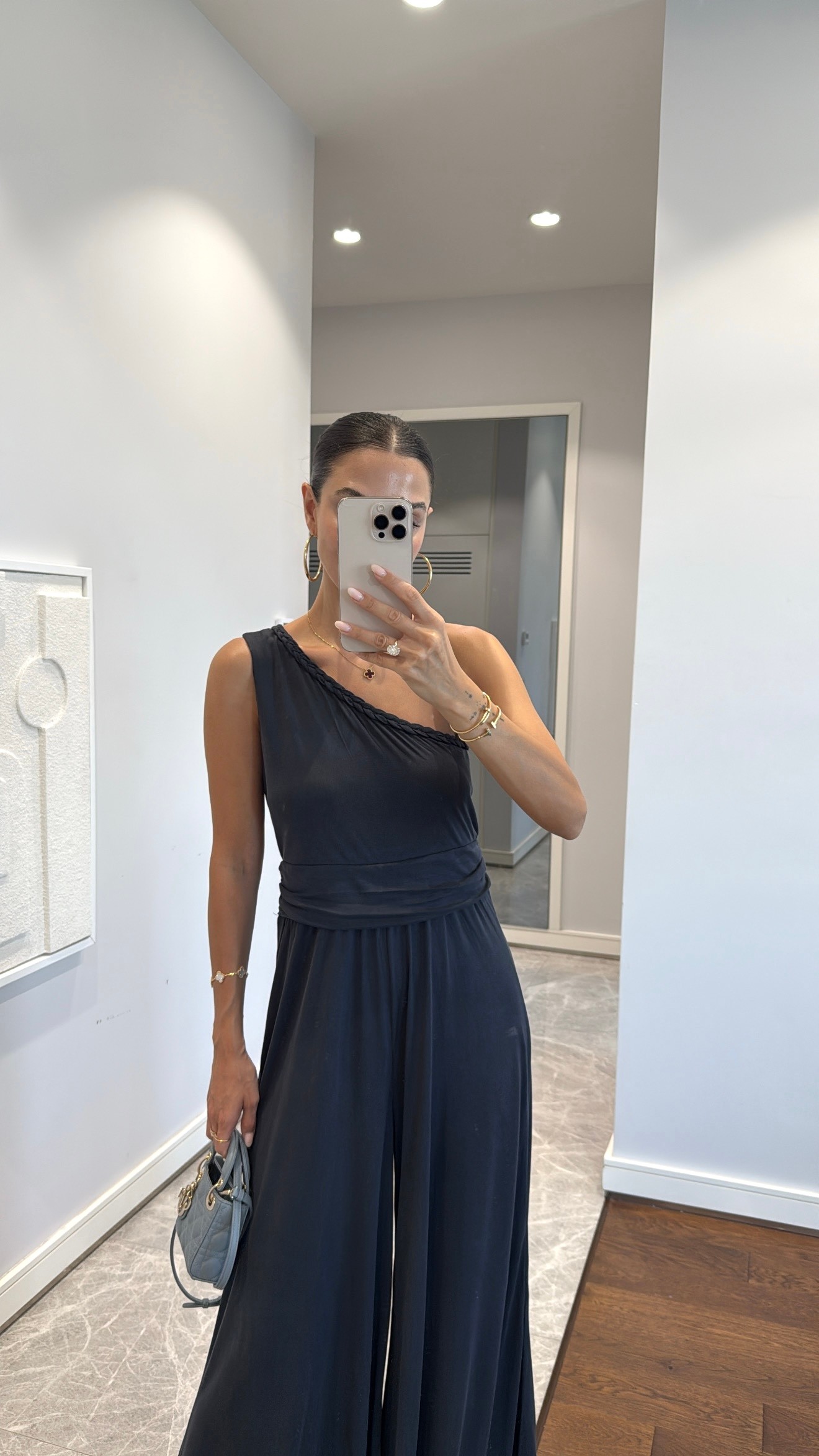 TEK OMUZ DRAPE DETAYLI TULUM