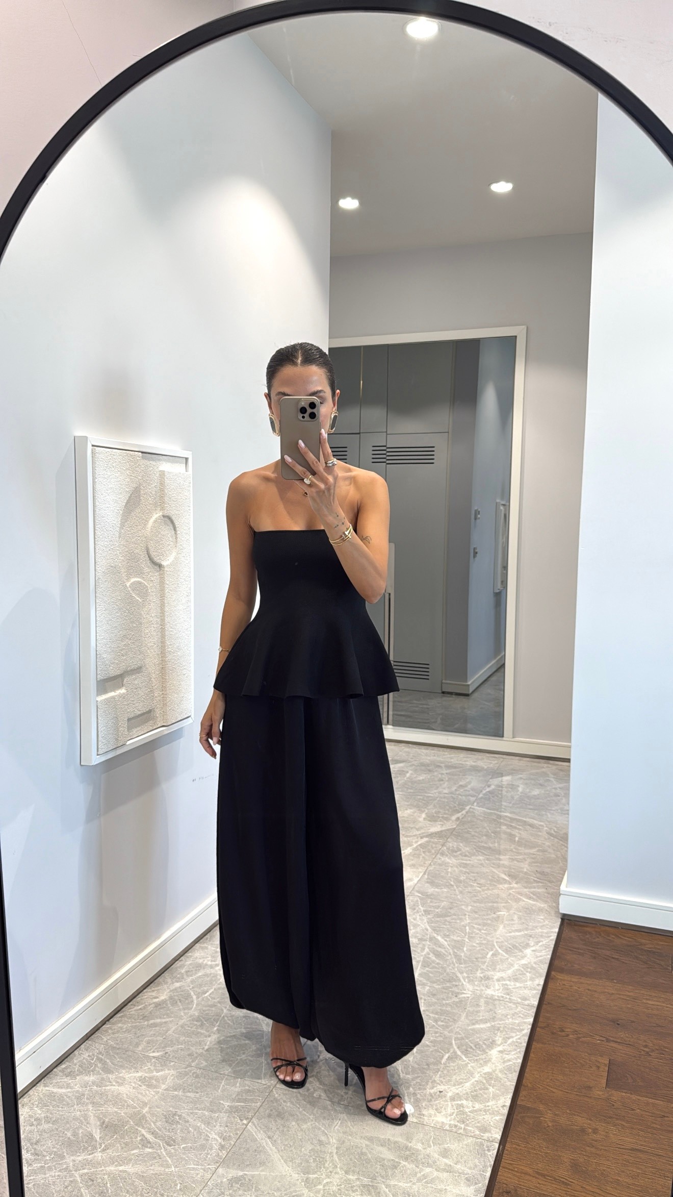STRAPLEZ PEPLUM TRİKO BLUZ