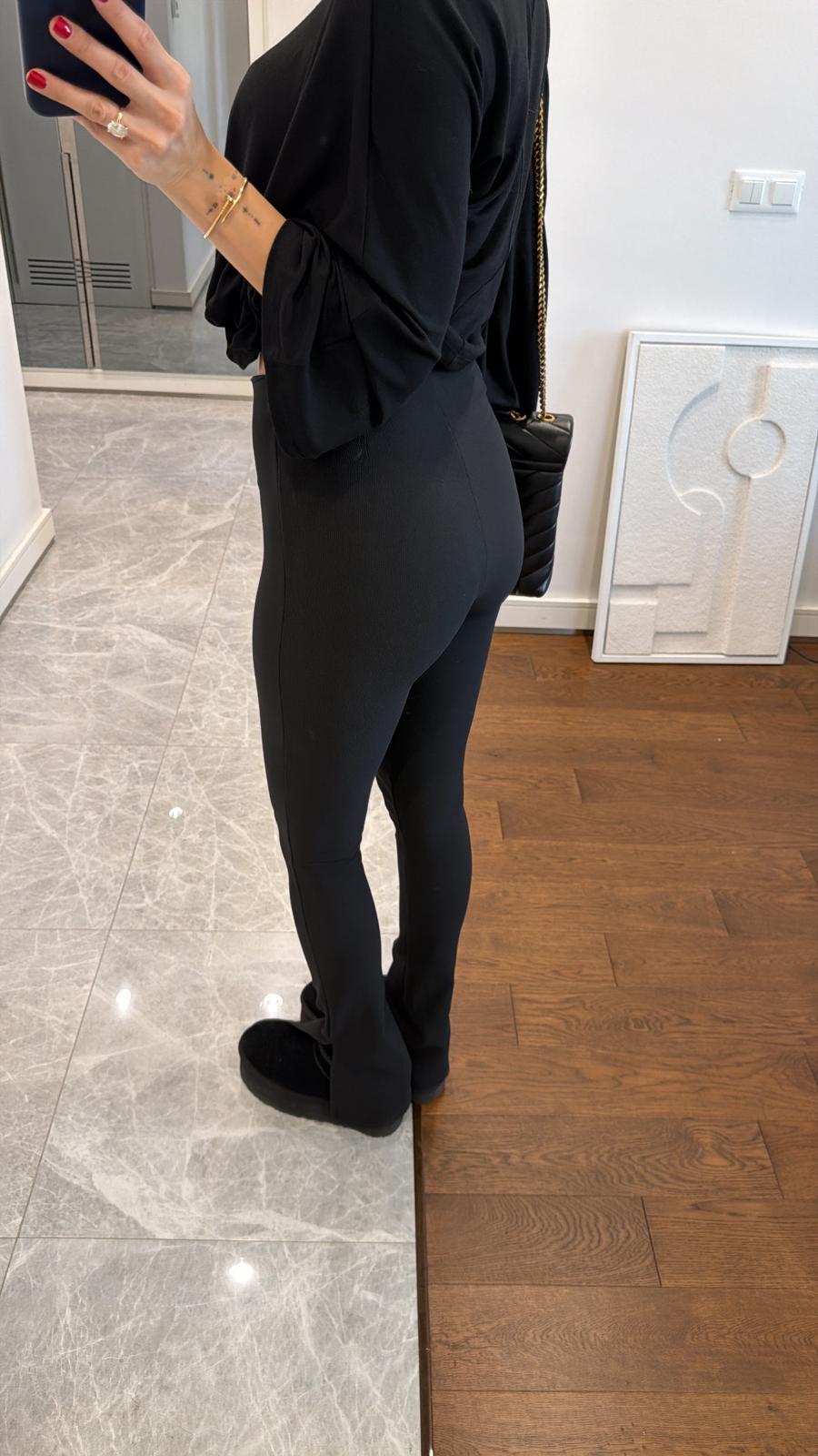 YÜKSEK BEL YIRTMAÇLI TAYT