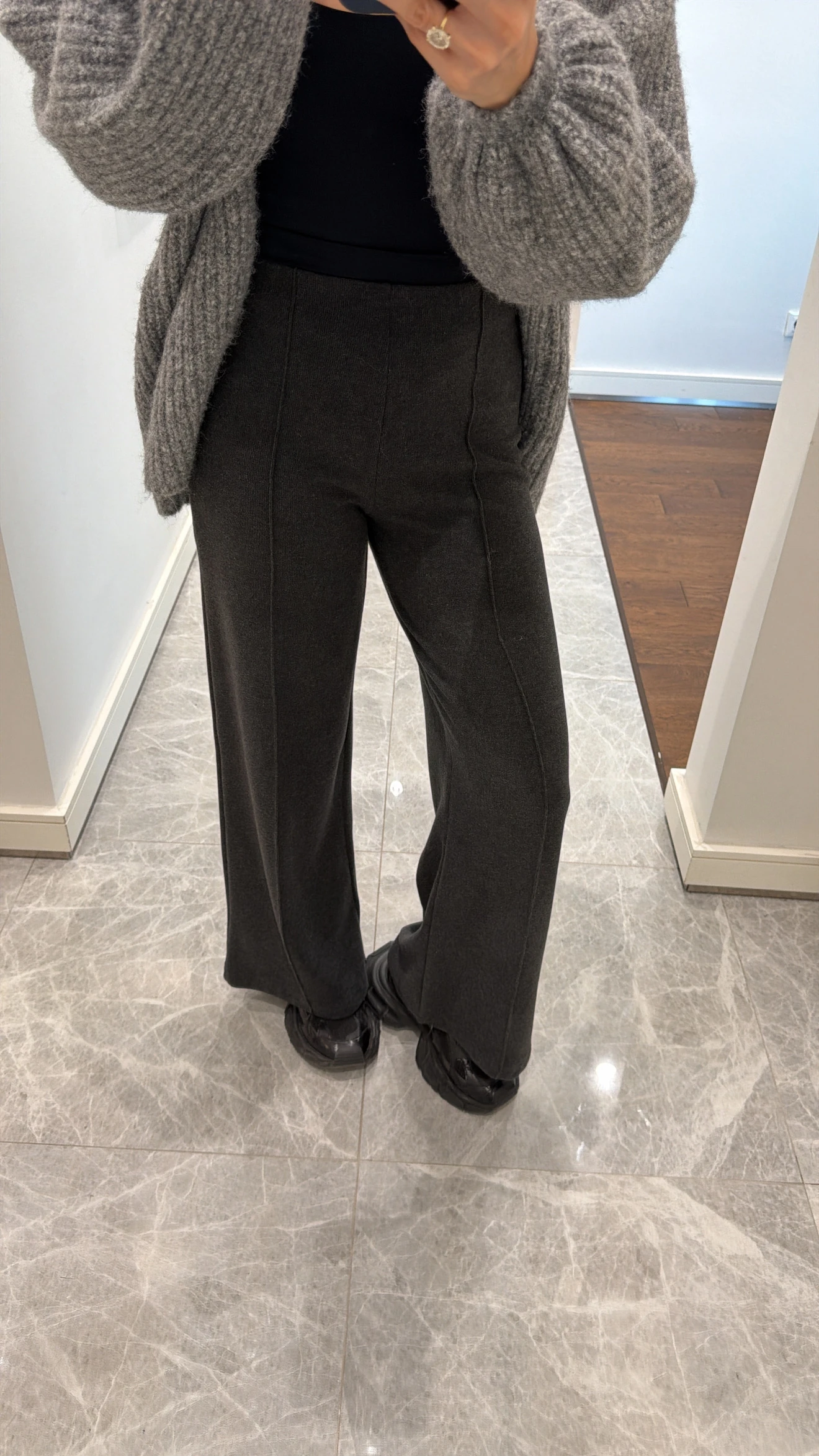 ÖNDEN DİKİŞ DETAYLI PANTOLON - ANTRASİT