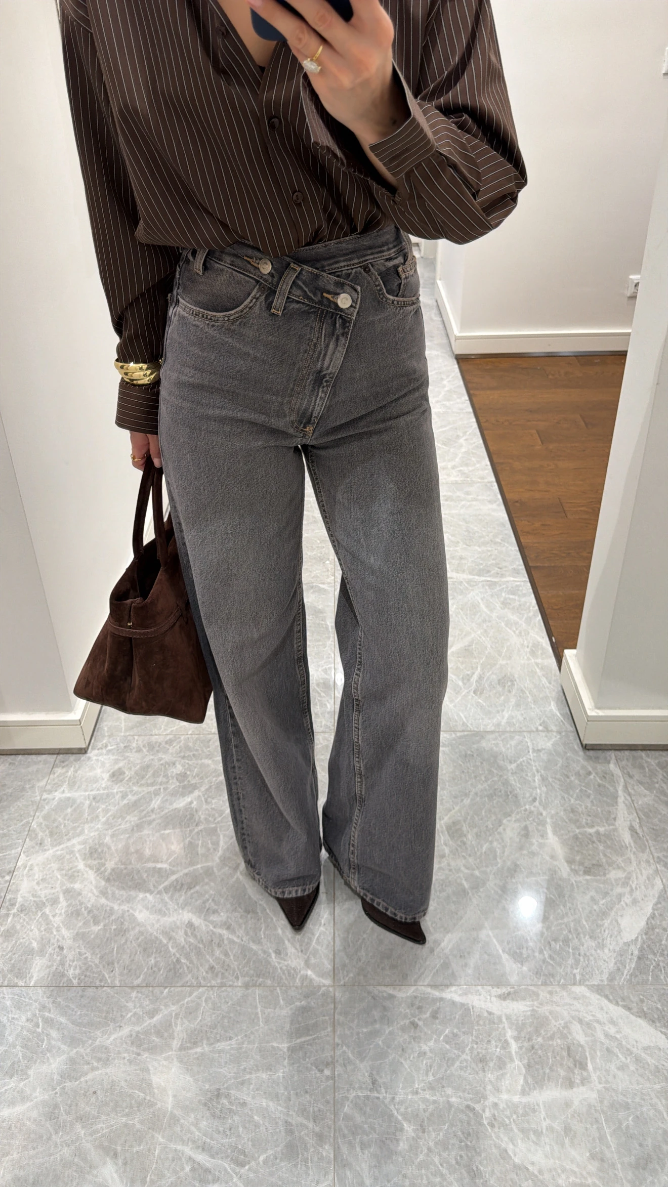 ÇAPRAZ ÇİFT DÜĞMELİ DENİM JEAN