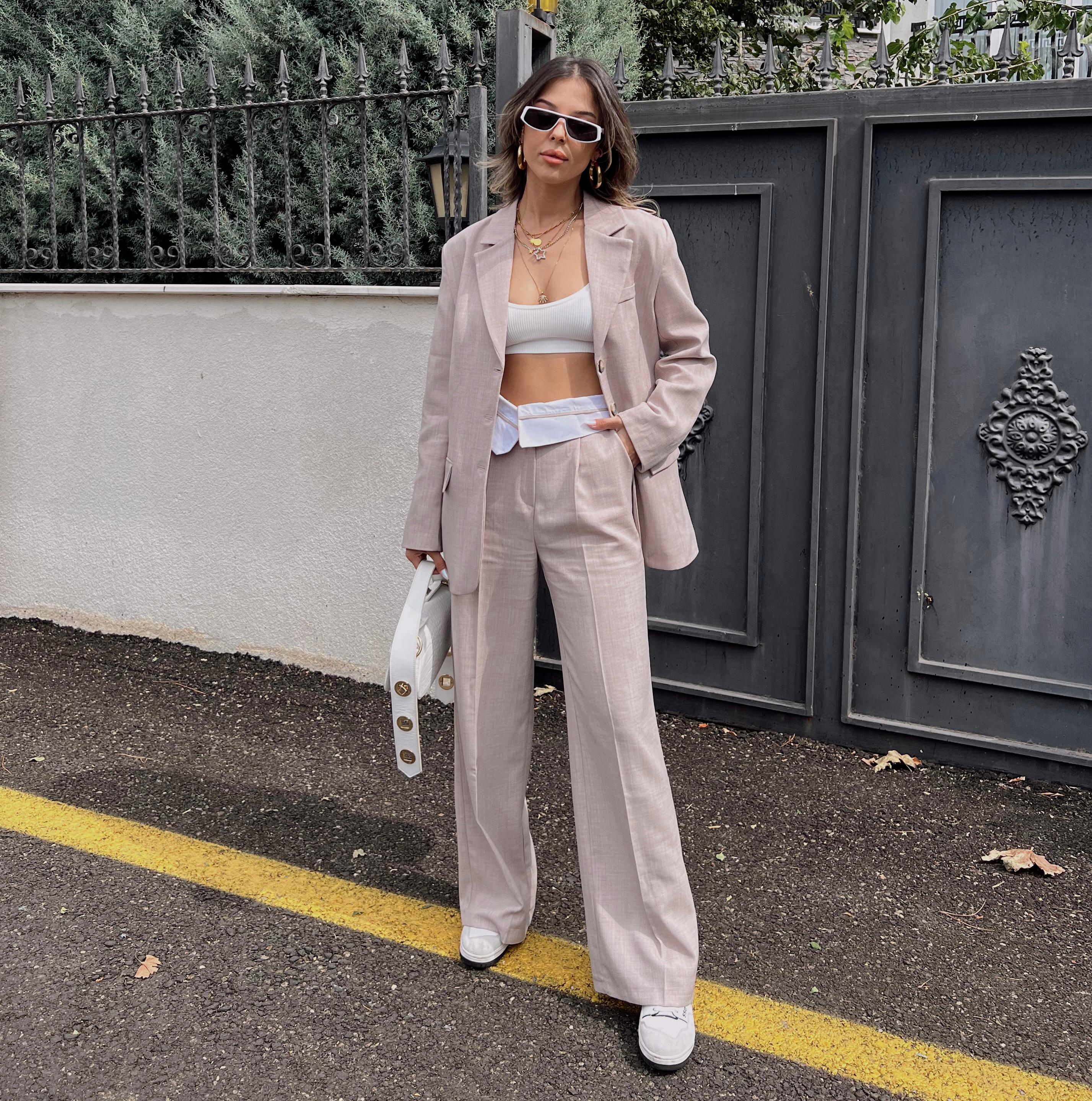 Astarlı vatkalı blazer ceket