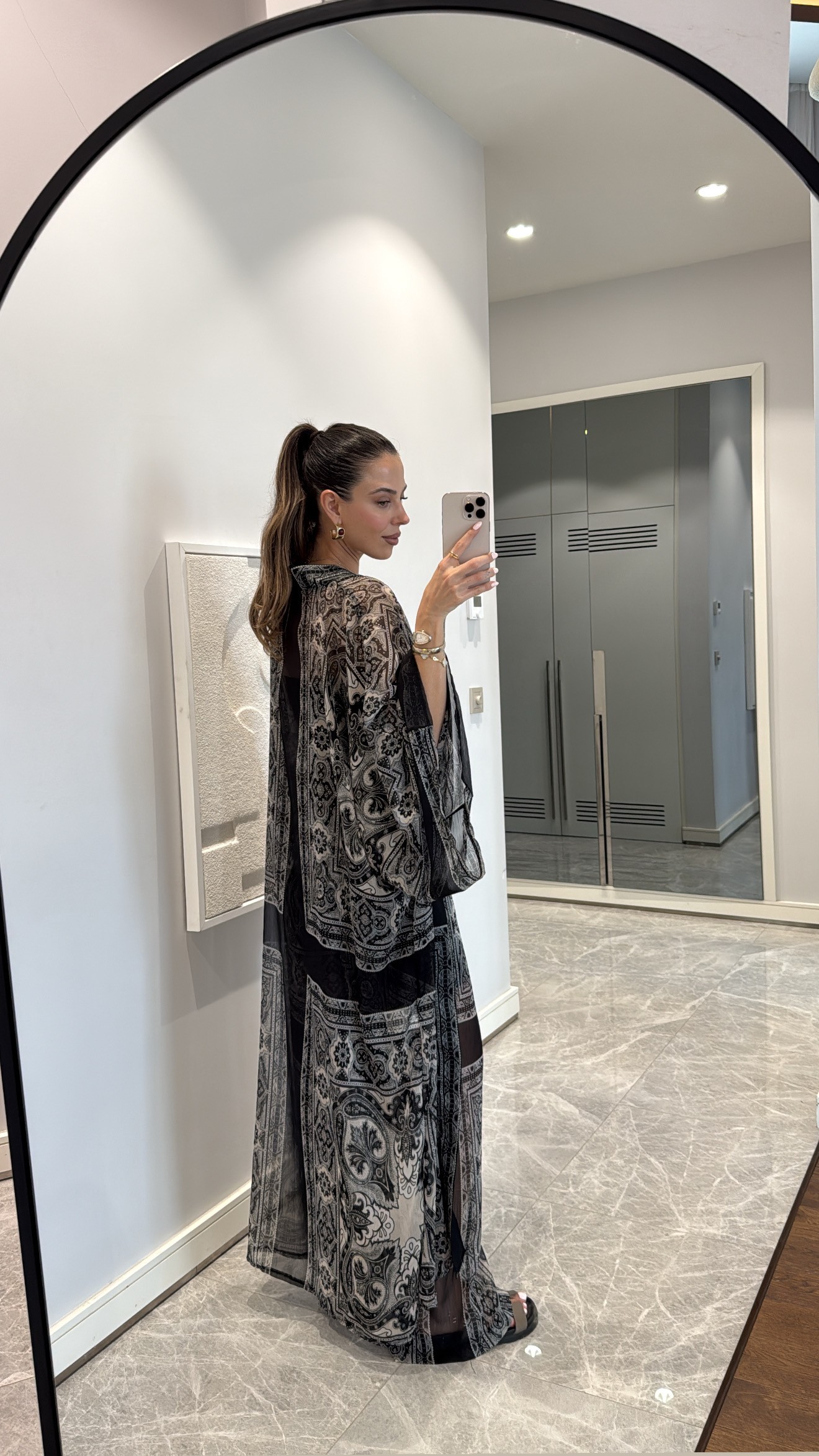 DESENLİ ŞİFON PANTOLON TAKIM