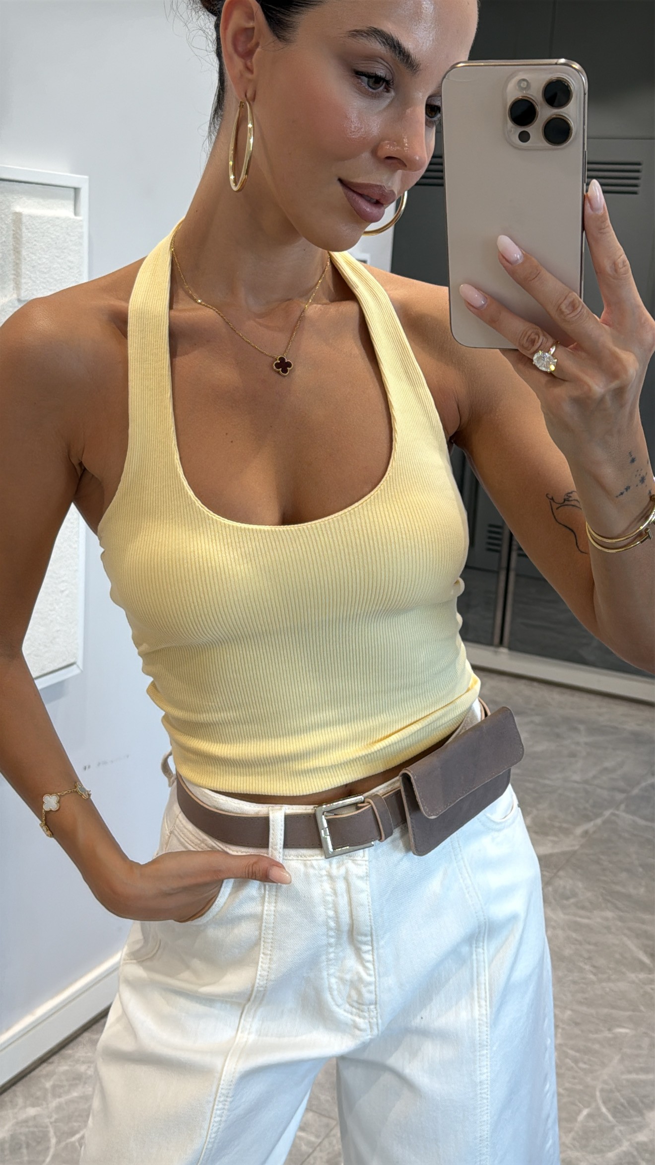 HALTER YAKA BLUZ