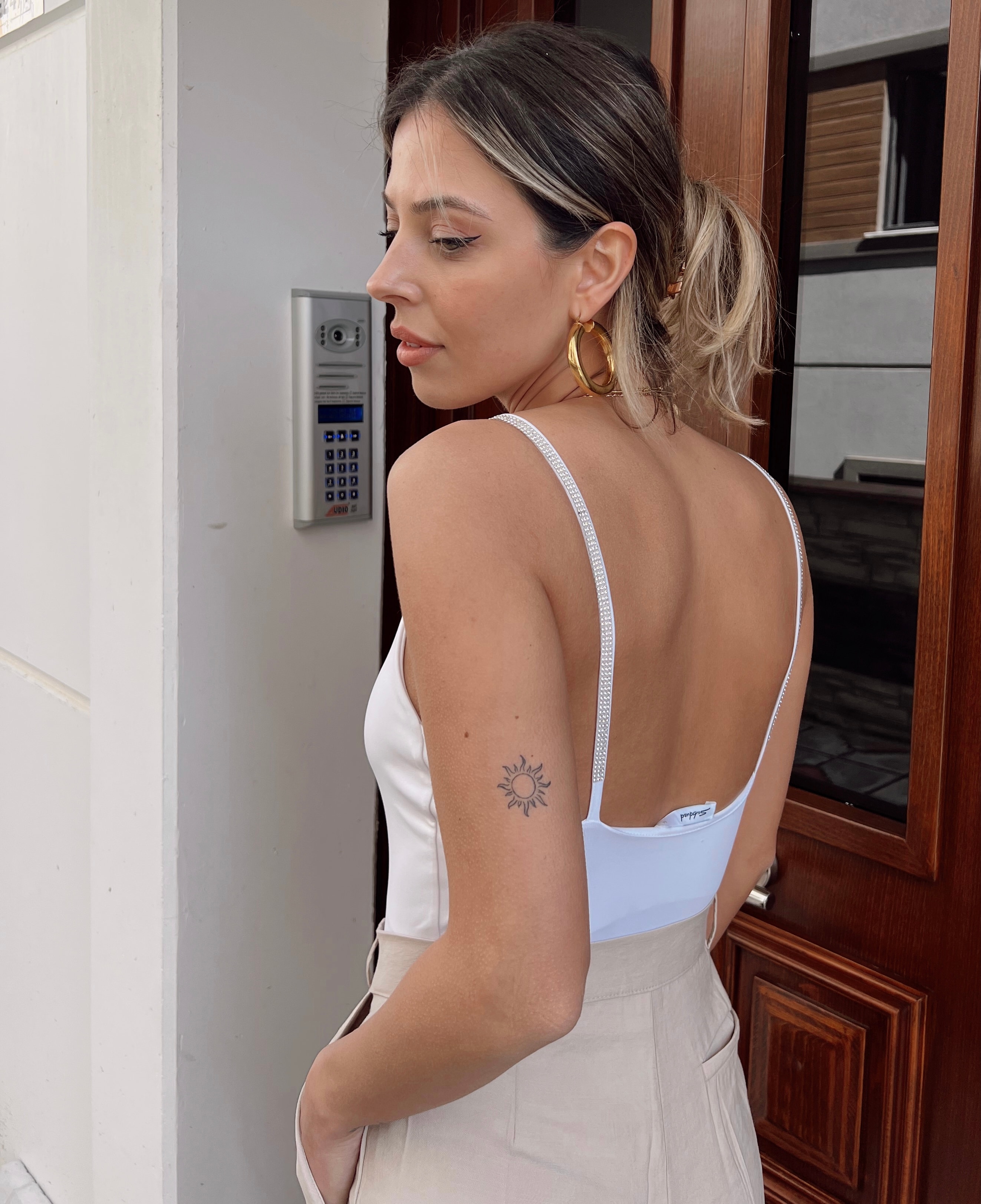 Taşlı badysuit